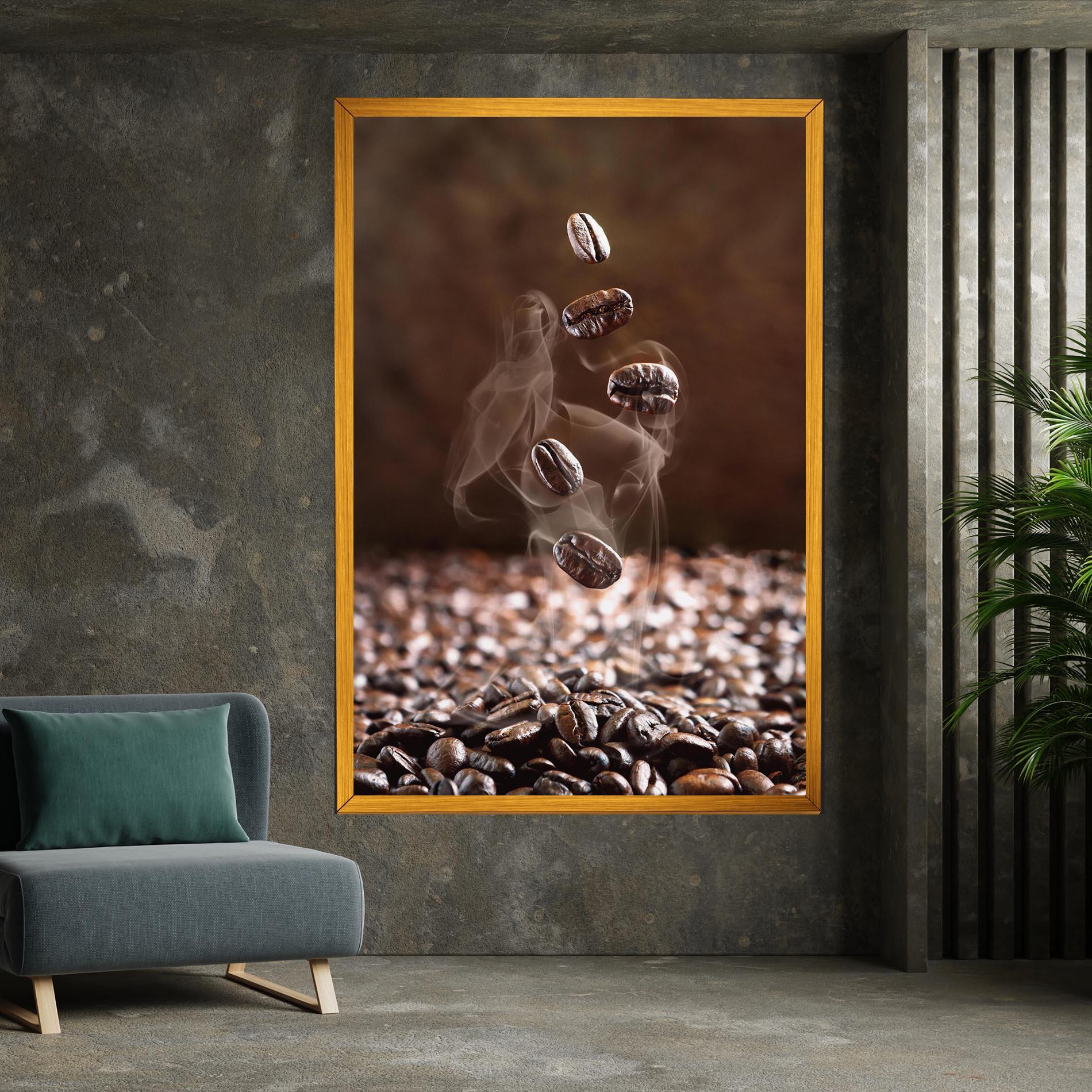 Leinwandbild Close Up Falling Beans mockup 7