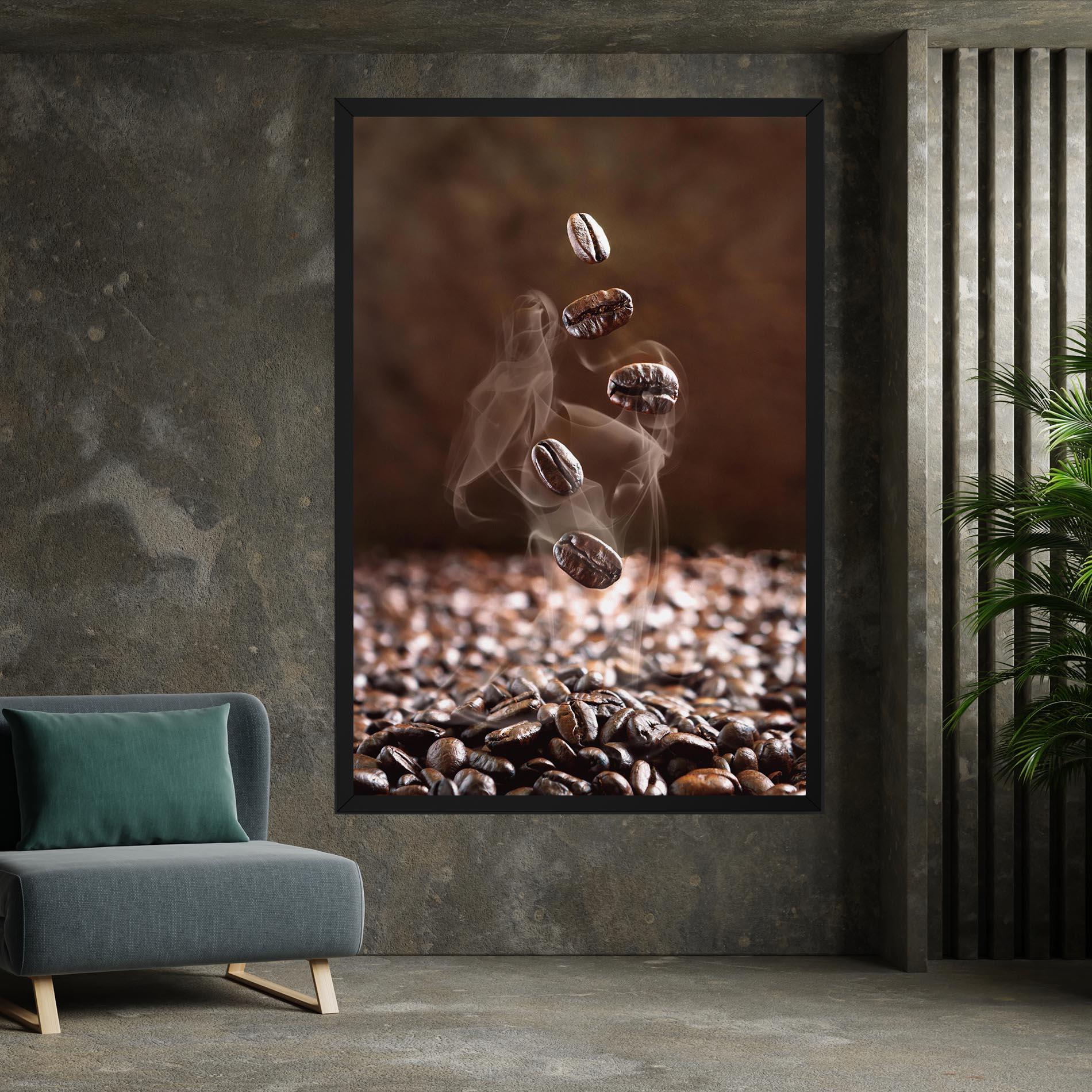 Leinwandbild Close Up Falling Beans mockup 7