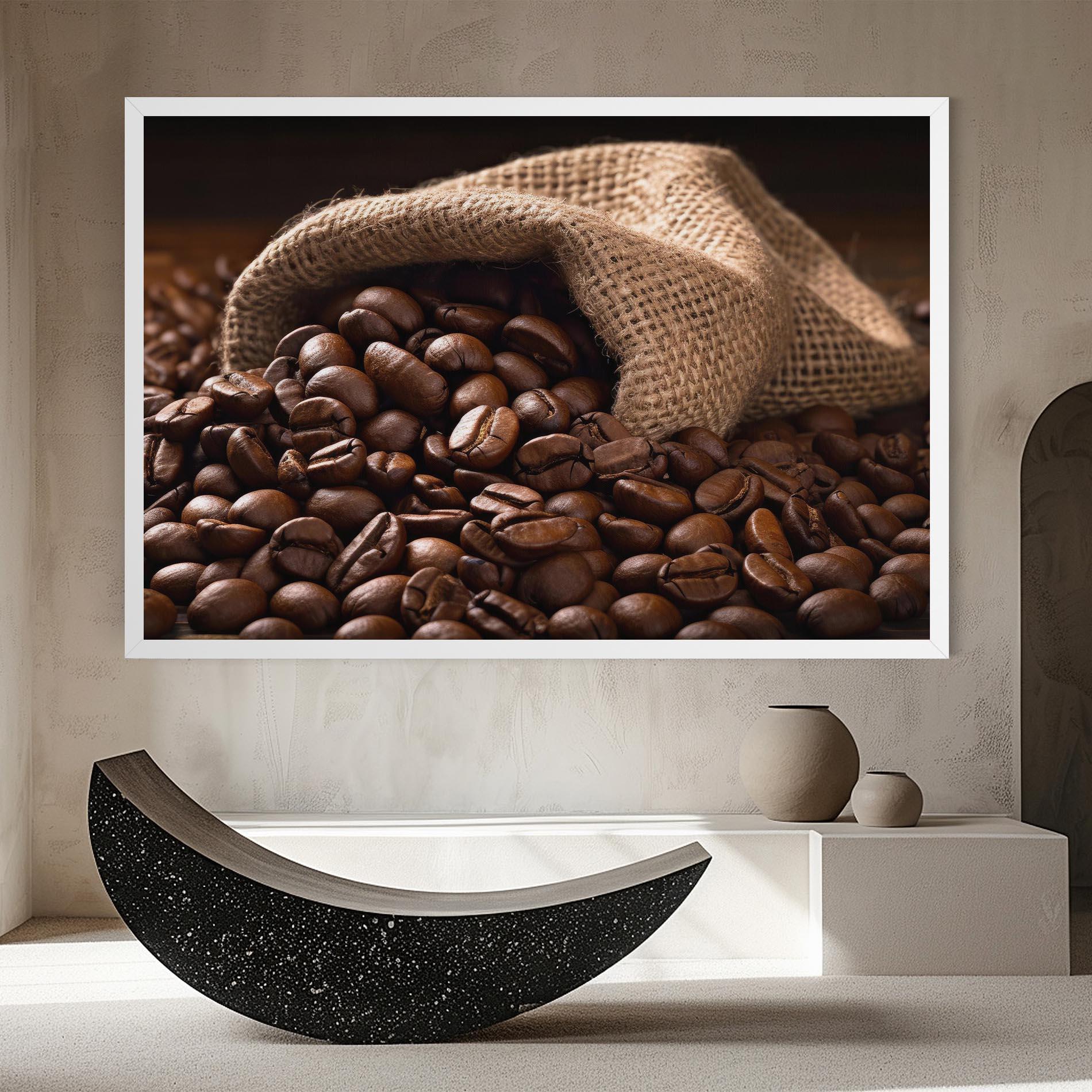 Leinwandbild Bag Of Coffee Beans mockup 8