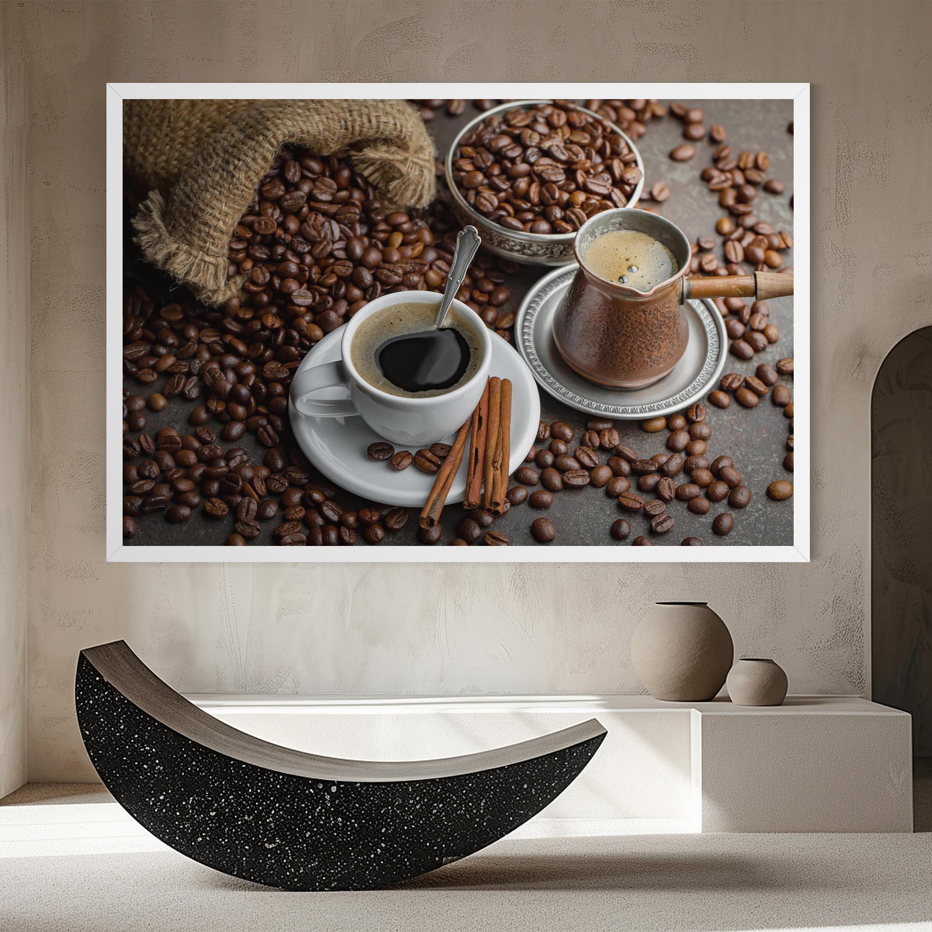 Leinwandbild Black Coffee Bean mockup 8