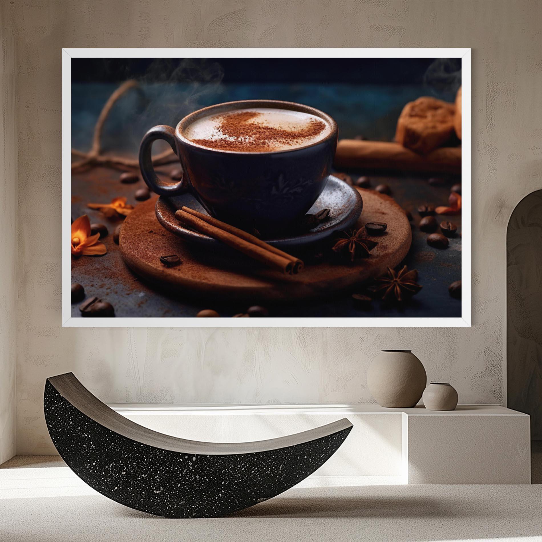 Leinwandbild Cinnamon Coffee Cup mockup 8