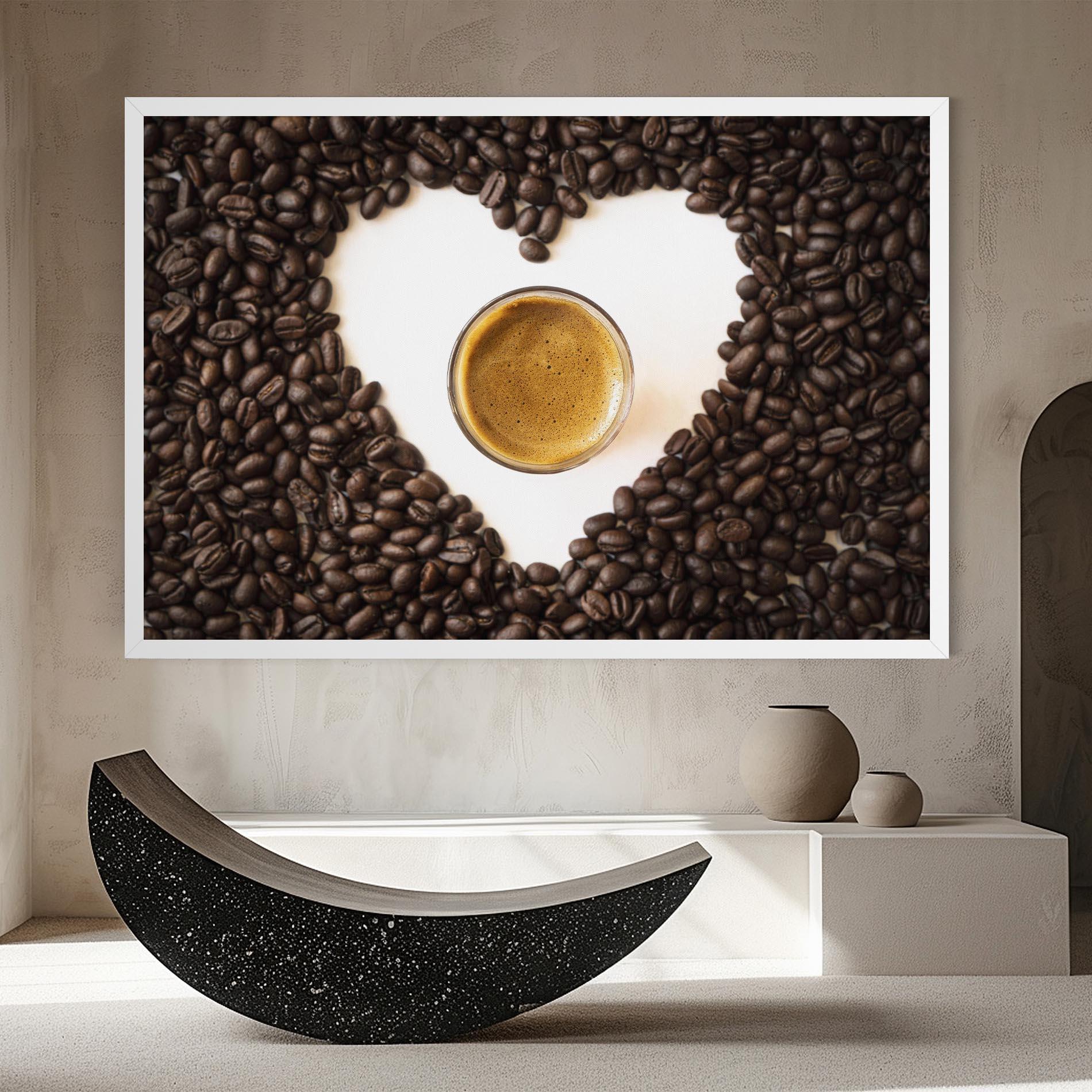 Leinwandbild Coffee Bean Heart mockup 8