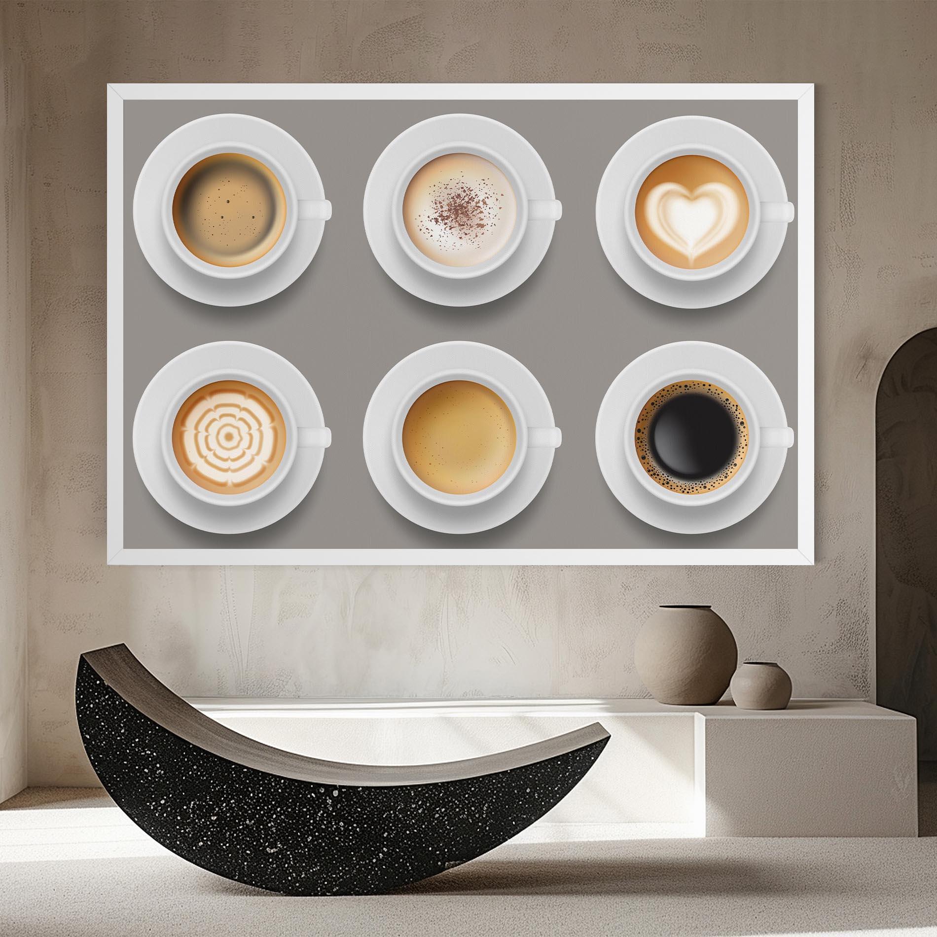 Leinwandbild Coffee Cups Mix mockup 8