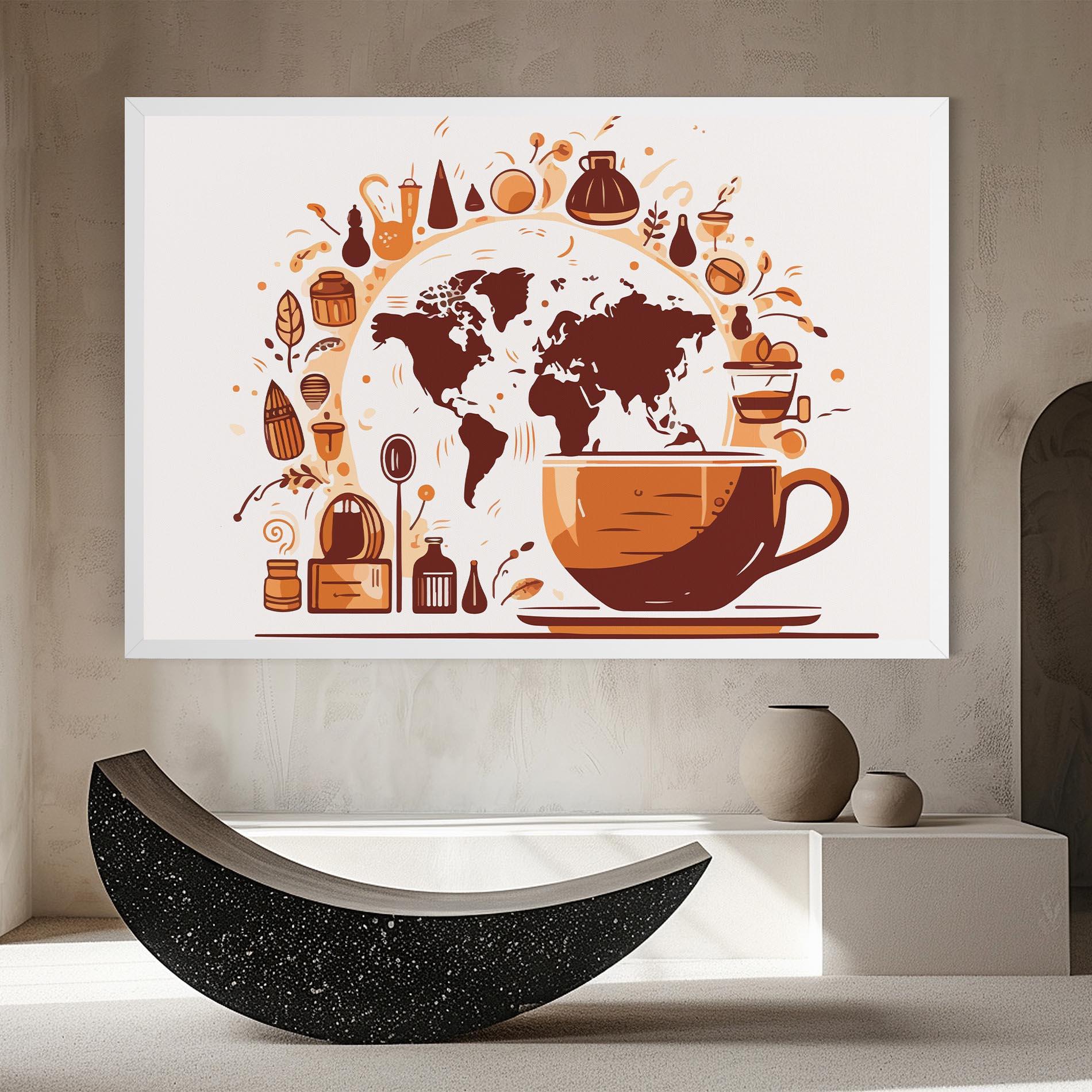 Leinwandbild Coffee Map mockup 8