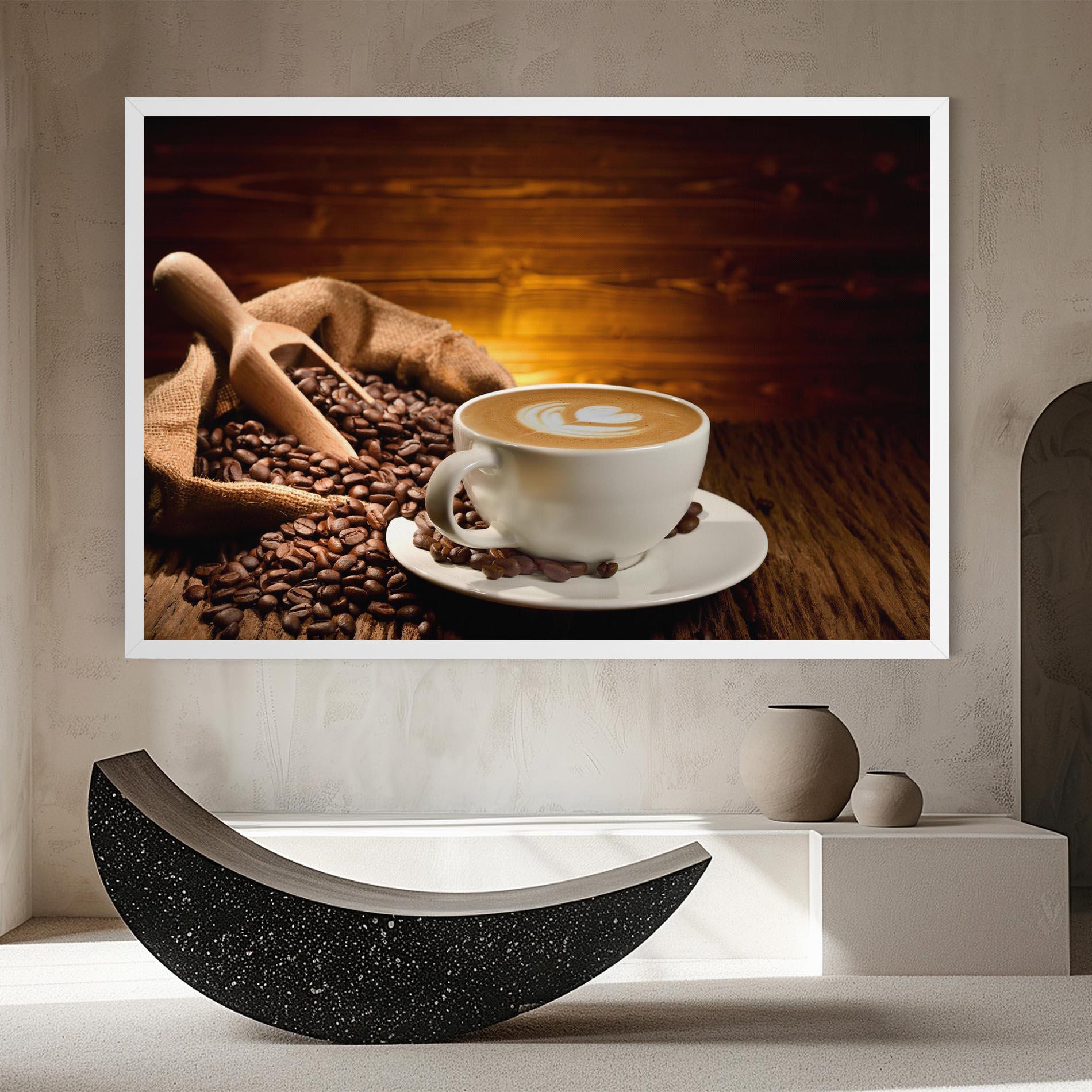 Leinwandbild Latte Coffee mockup 8