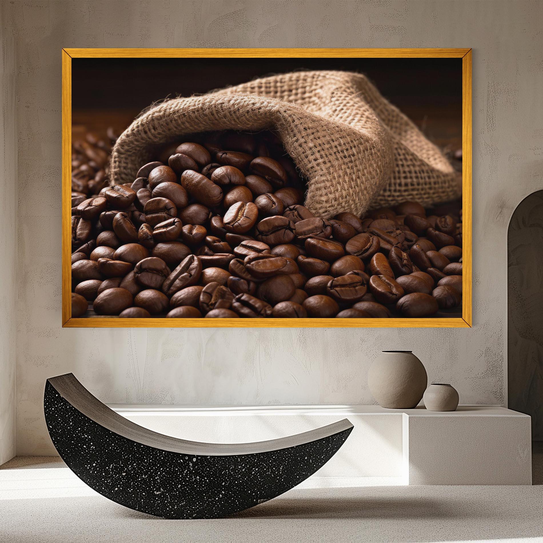 Leinwandbild Bag Of Coffee Beans mockup 8
