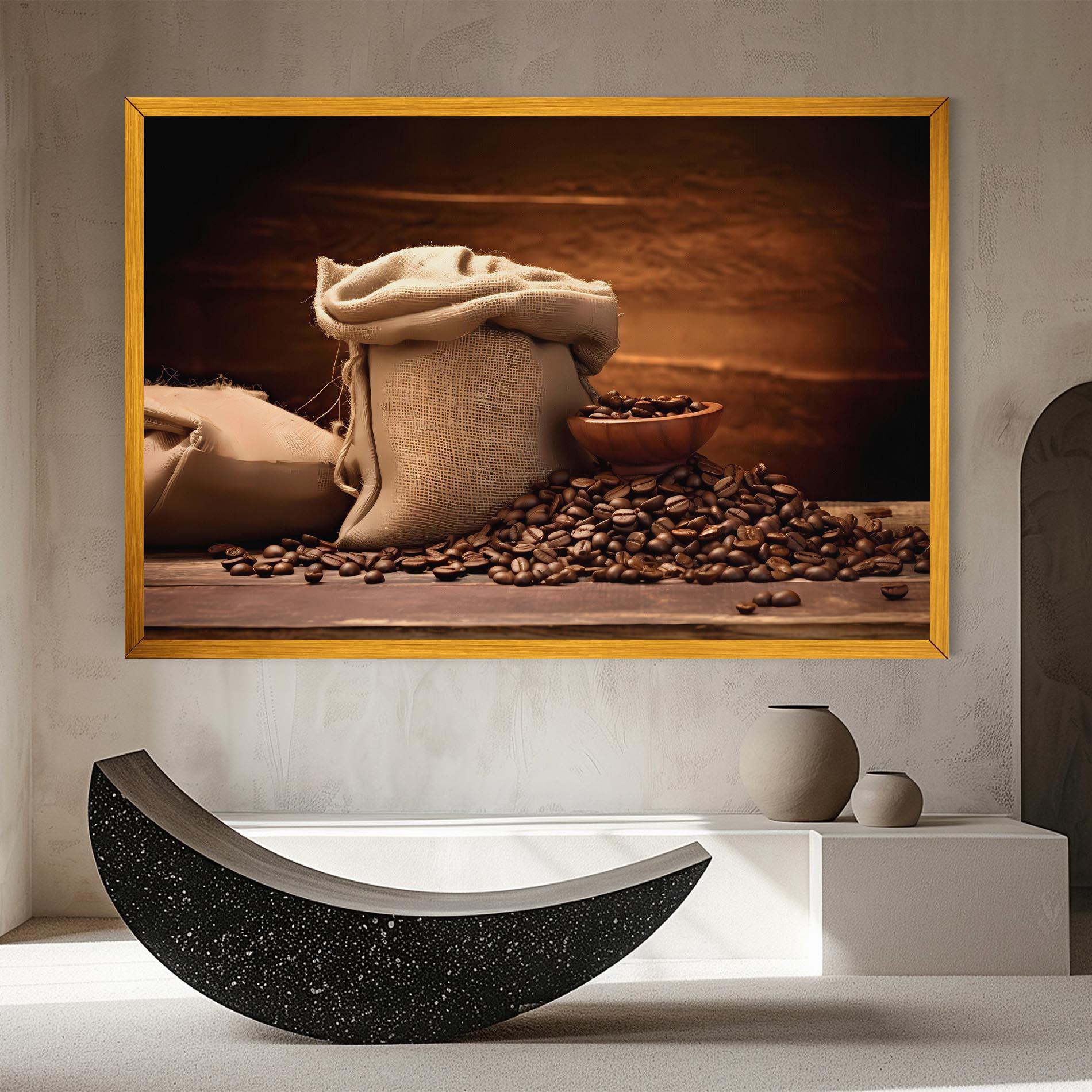 Leinwandbild Big Bag Of Coffee Beans mockup 8