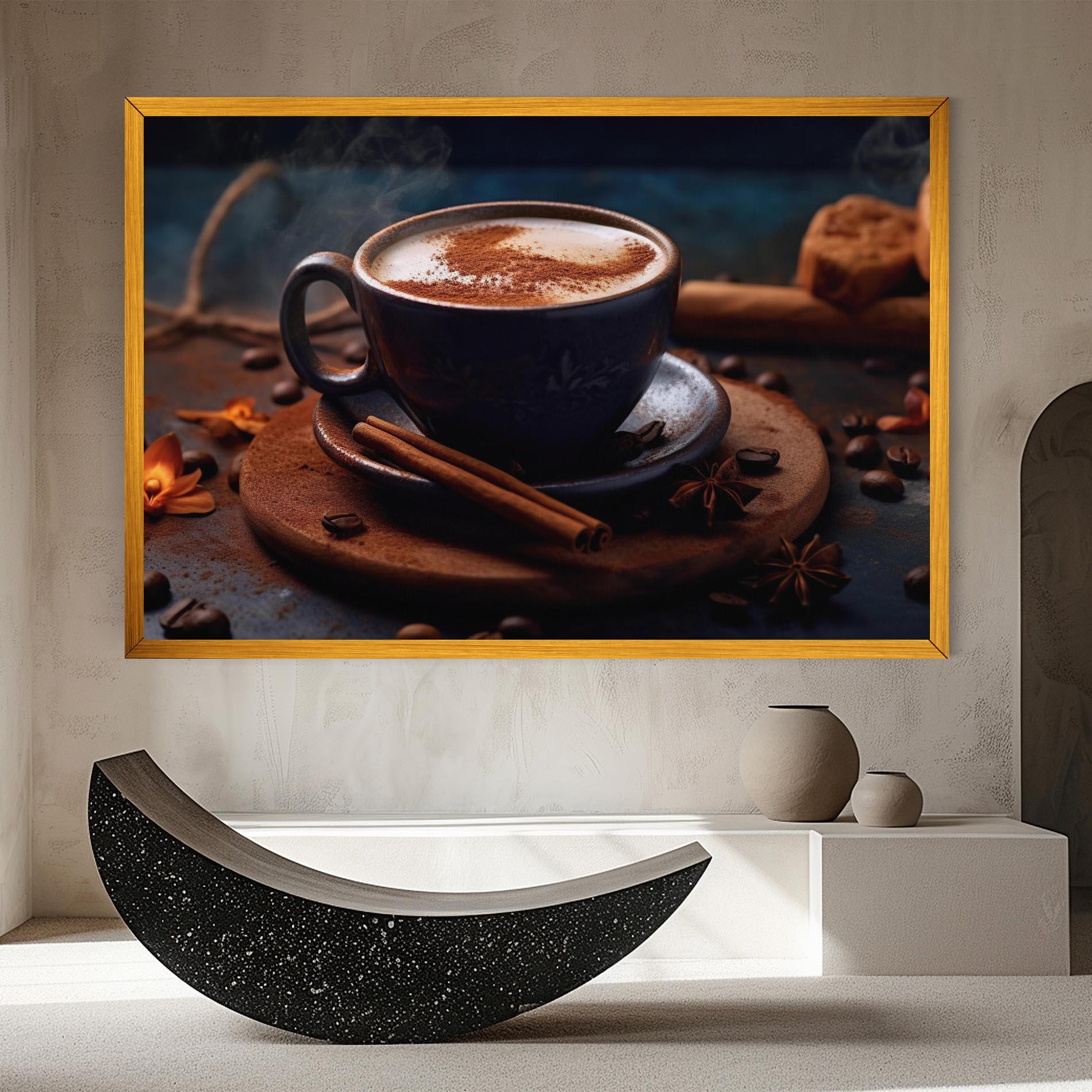 Leinwandbild Cinnamon Coffee Cup mockup 8