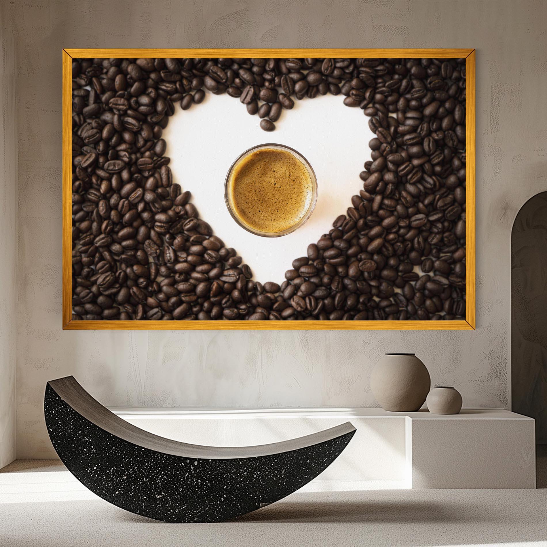 Leinwandbild Coffee Bean Heart mockup 8
