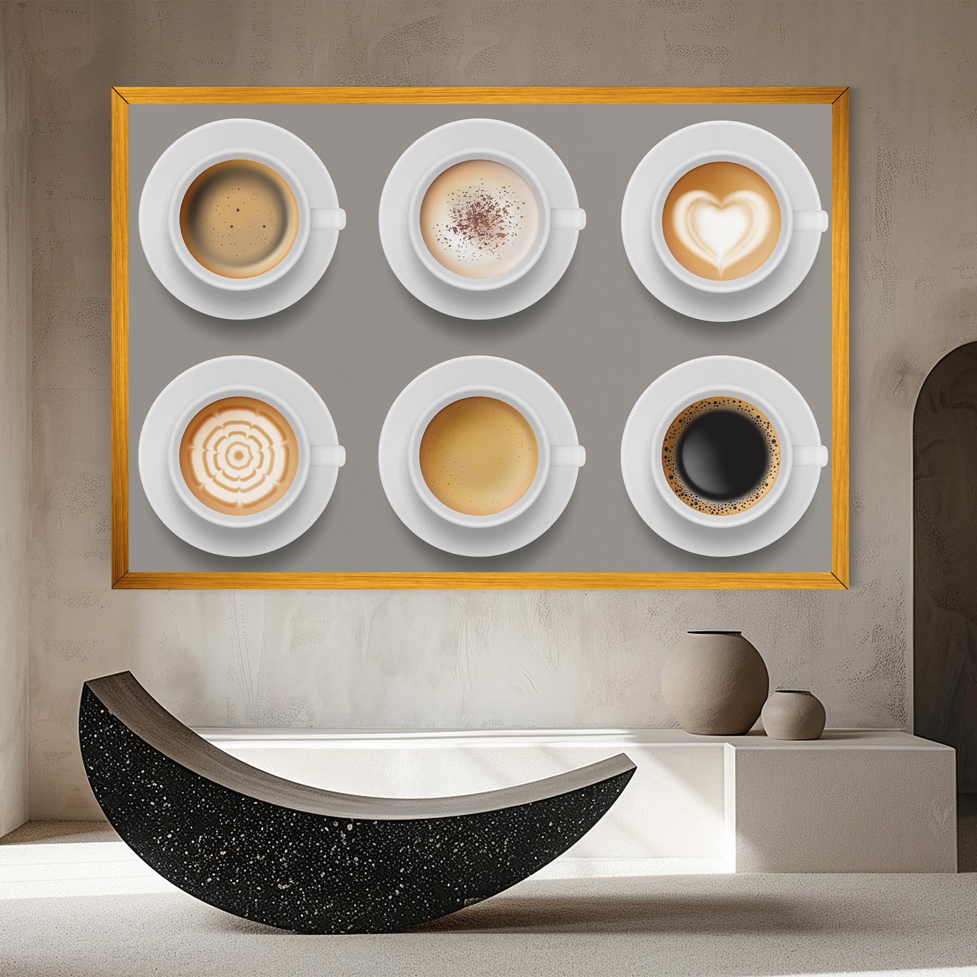 Leinwandbild Coffee Cups Mix mockup 8
