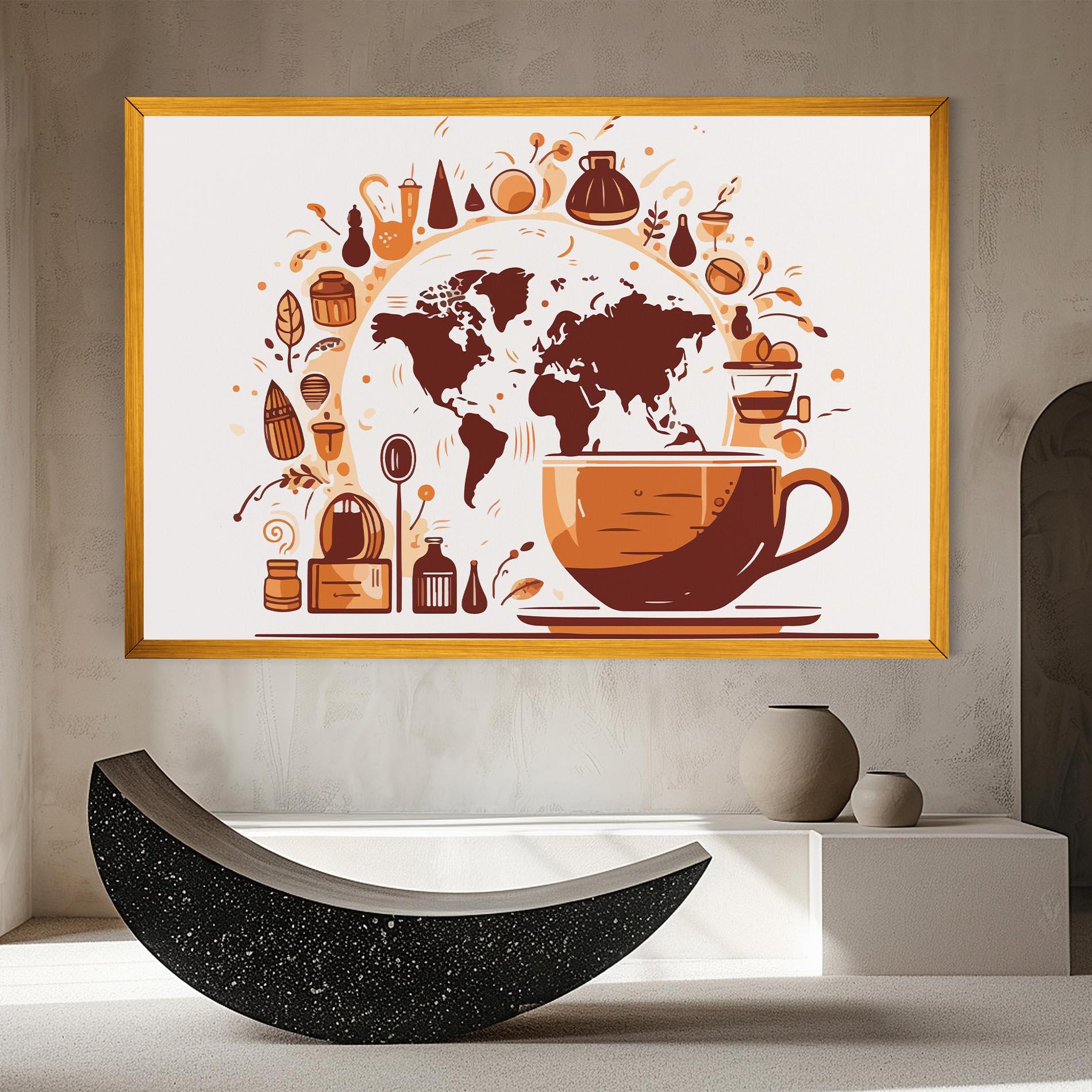 Leinwandbild Coffee Map mockup 8