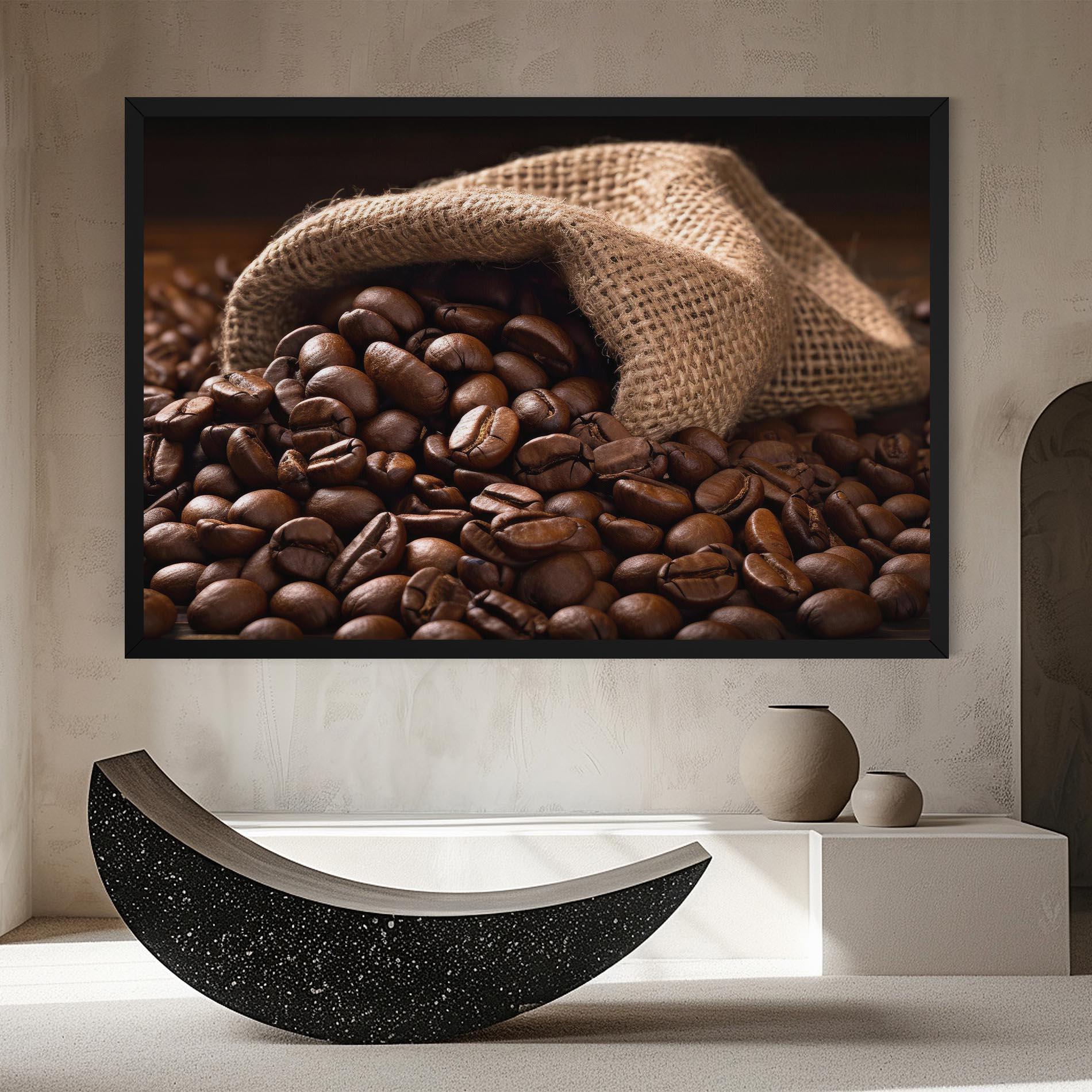 Leinwandbild Bag Of Coffee Beans mockup 8
