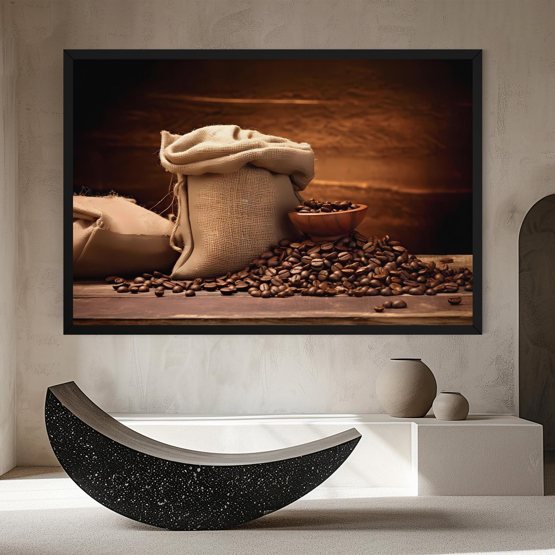Leinwandbild Big Bag Of Coffee Beans mockup 8