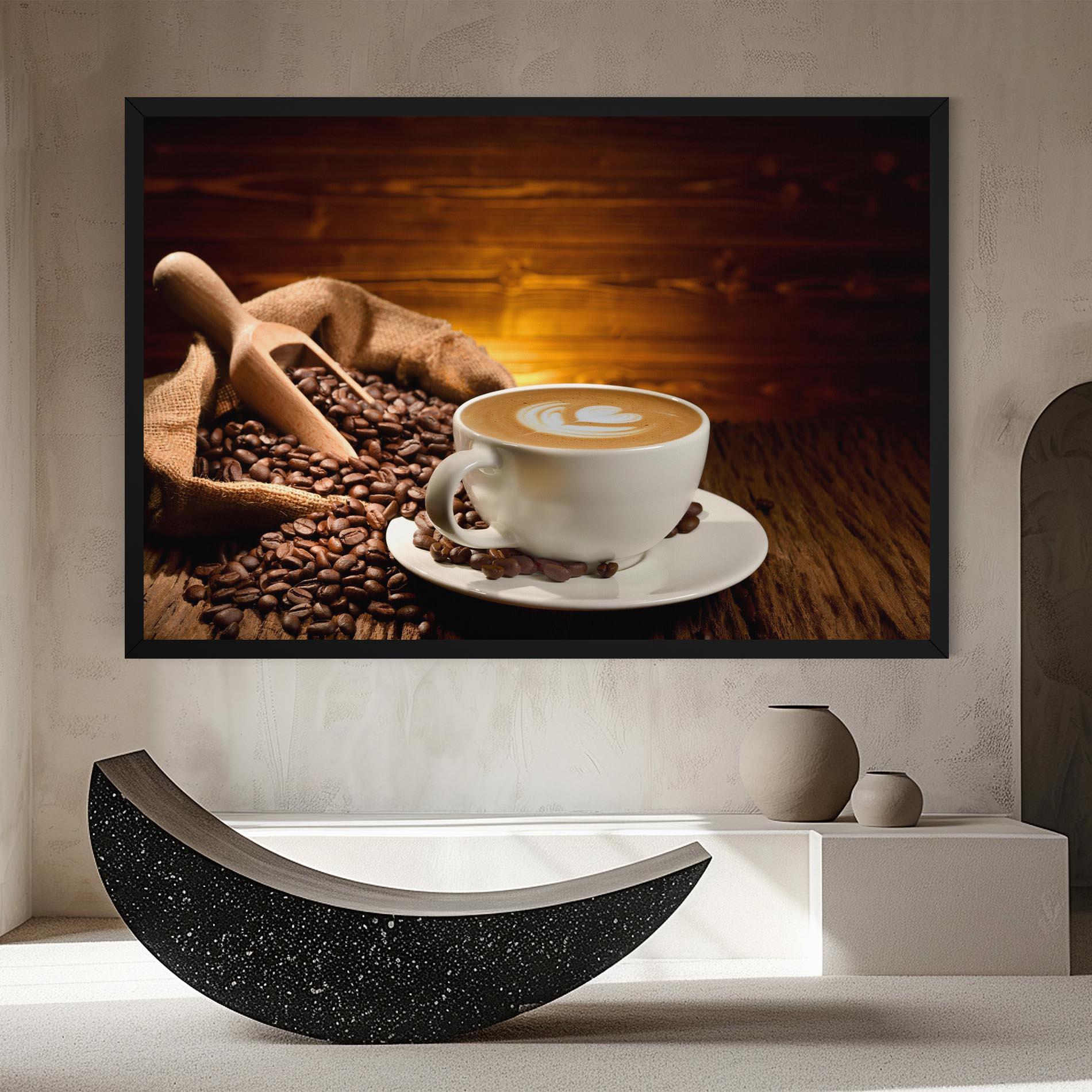 Leinwandbild Latte Coffee mockup 8