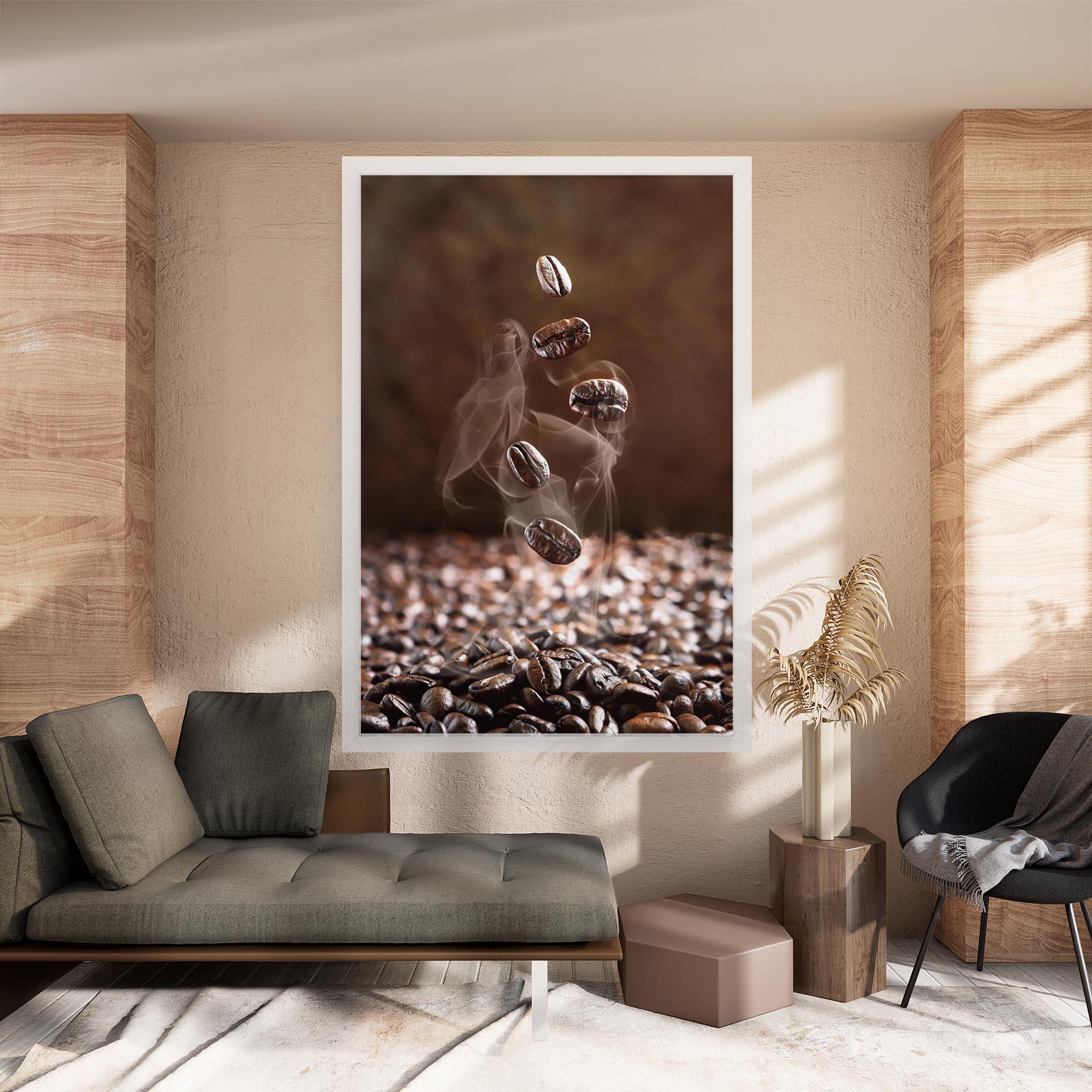 Leinwandbild Close Up Falling Beans mockup 8