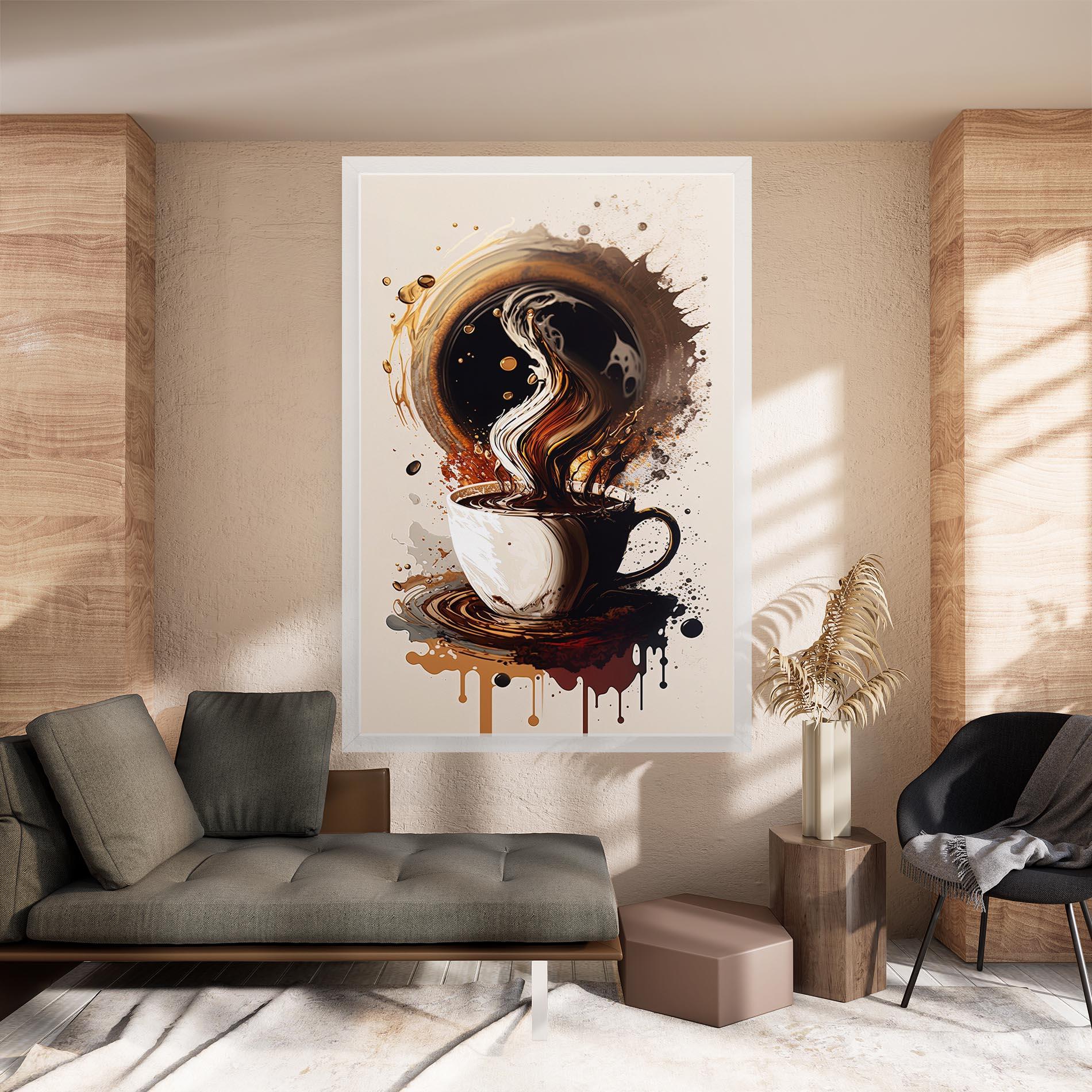 Leinwandbild Coffee Art mockup 8