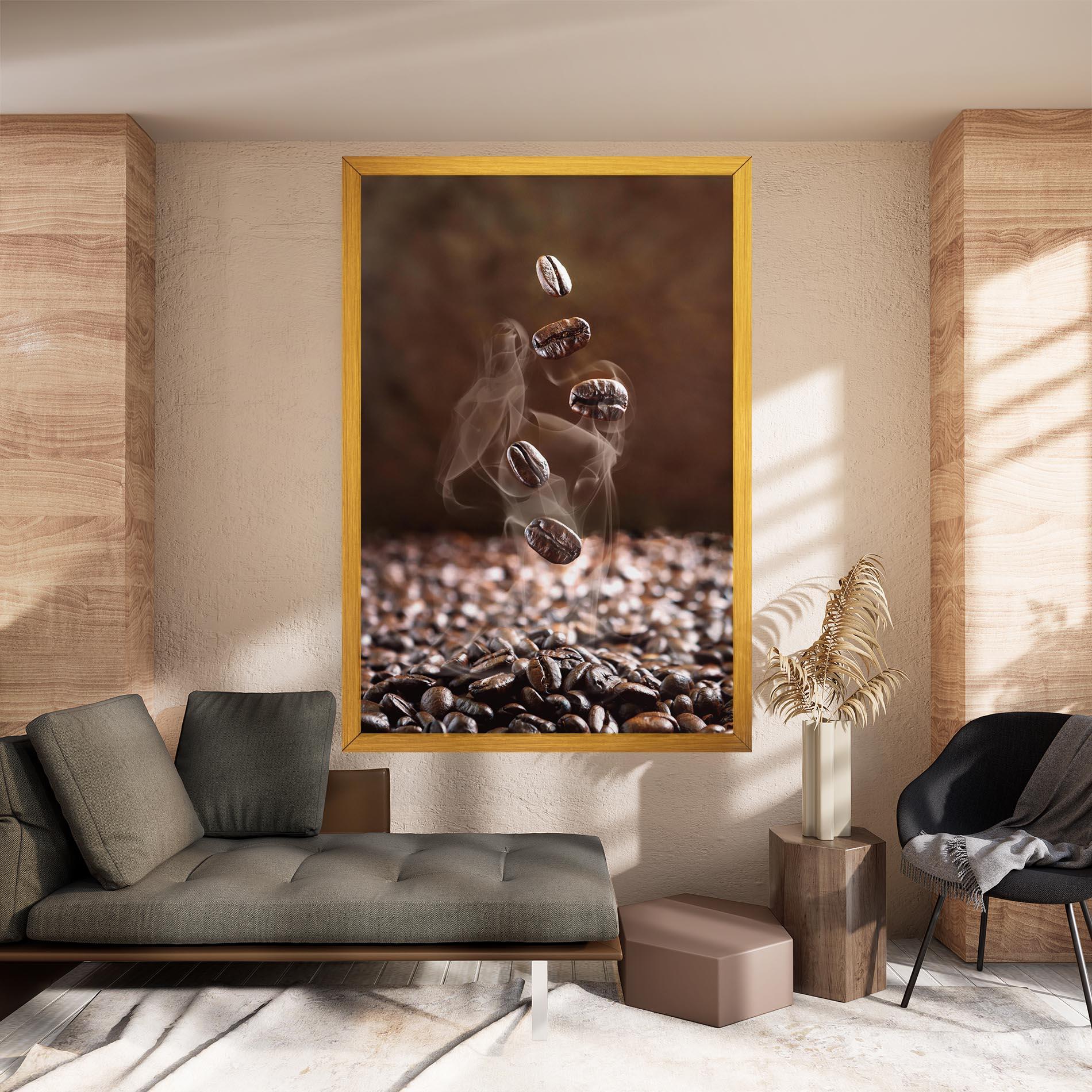 Leinwandbild Close Up Falling Beans mockup 8
