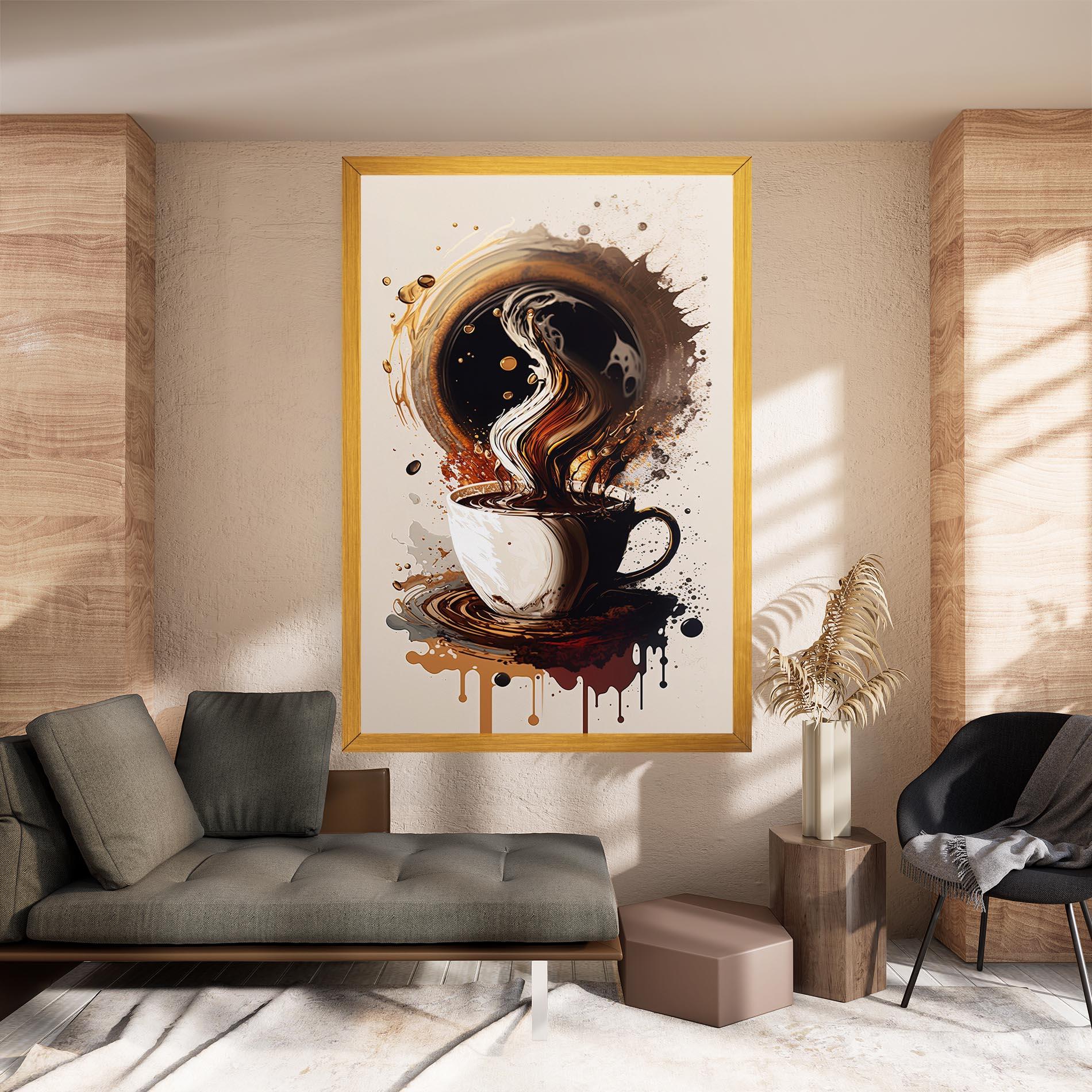 Leinwandbild Coffee Art mockup 8