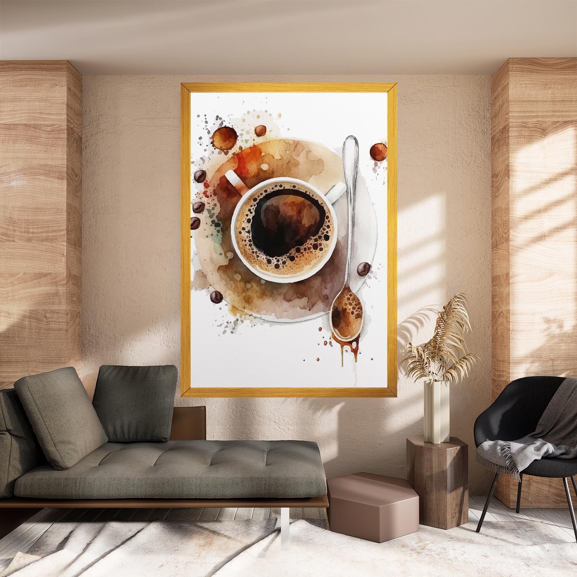 Leinwandbild Coffee Liquid mockup 8