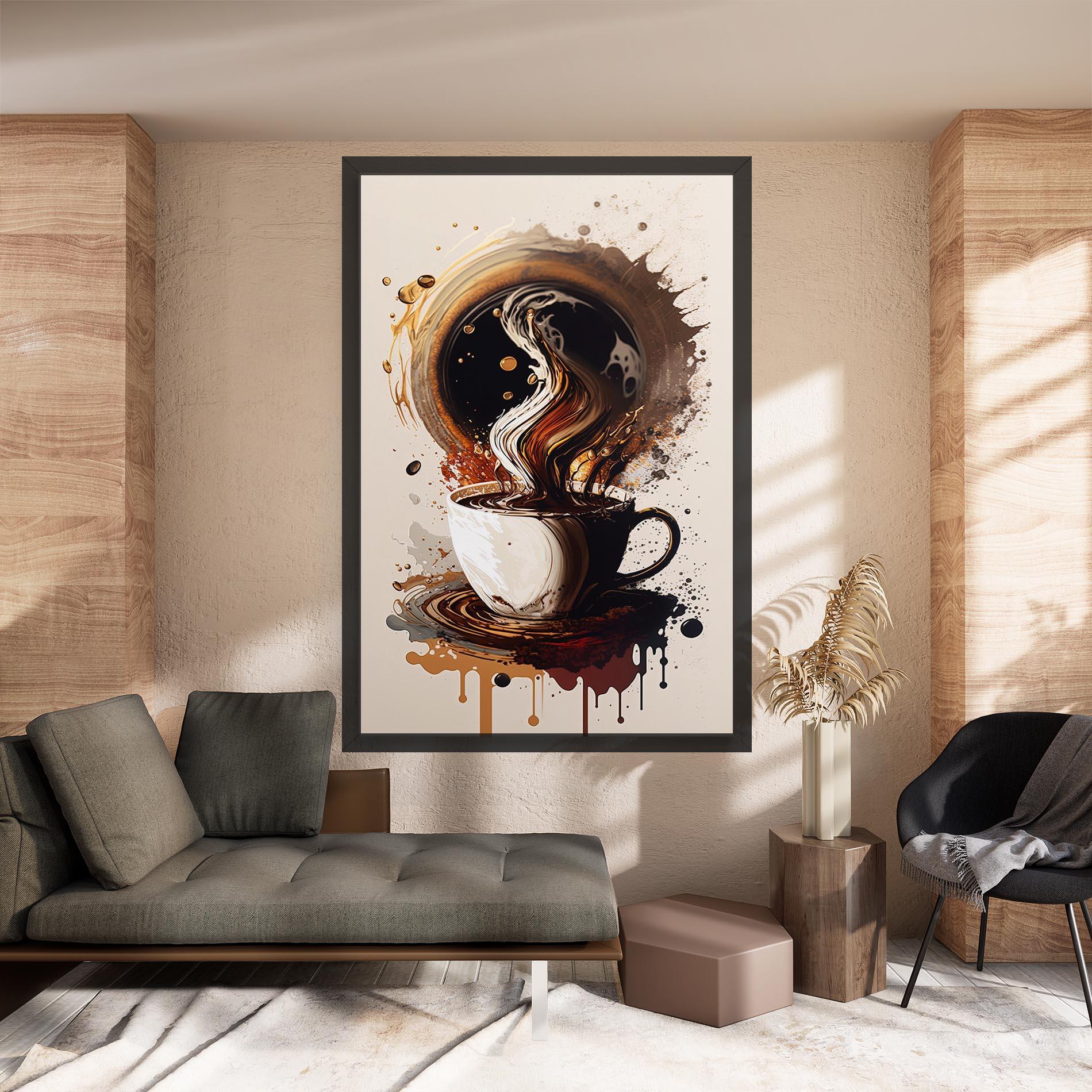 Leinwandbild Coffee Art mockup 8