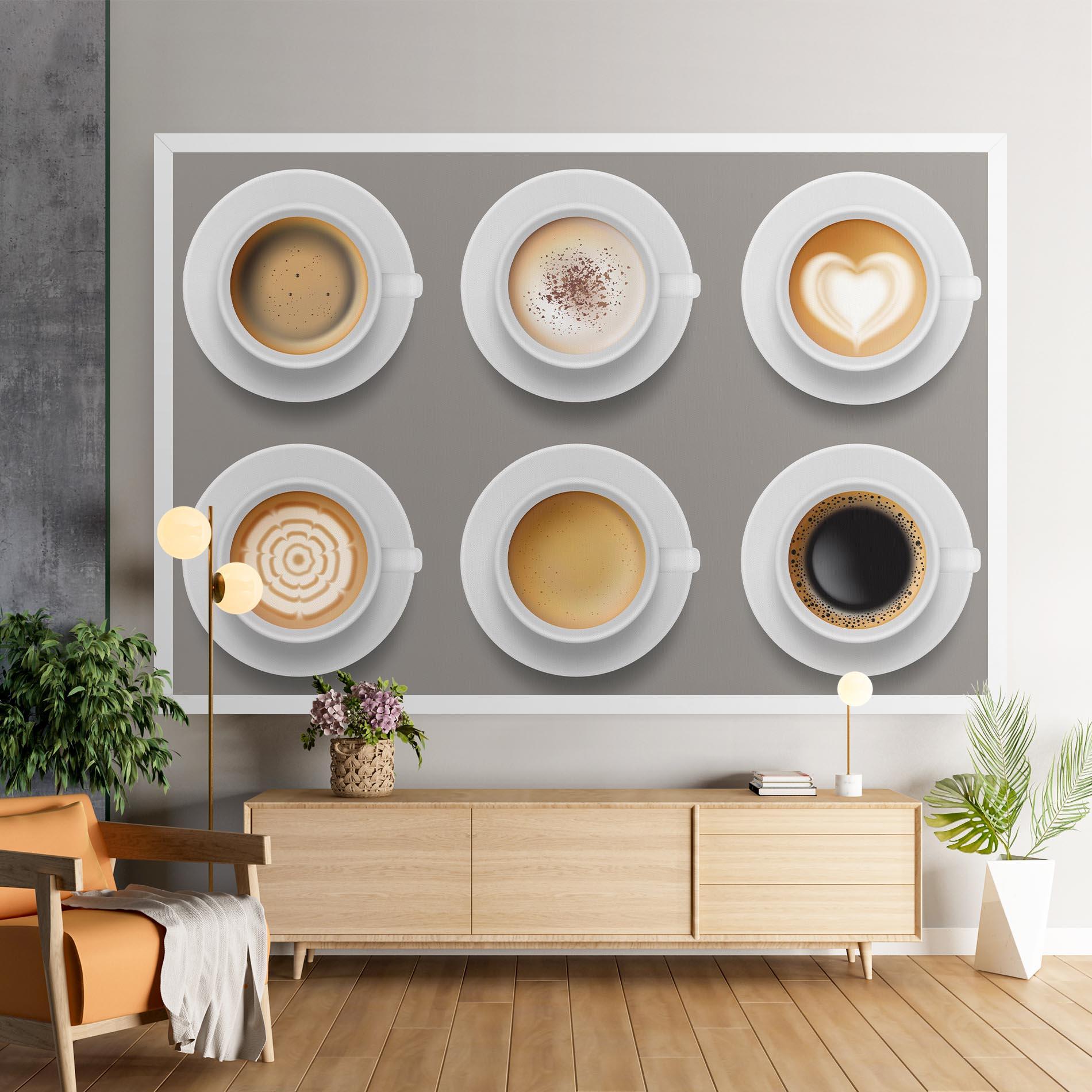Leinwandbild Coffee Cups Mix mockup 9