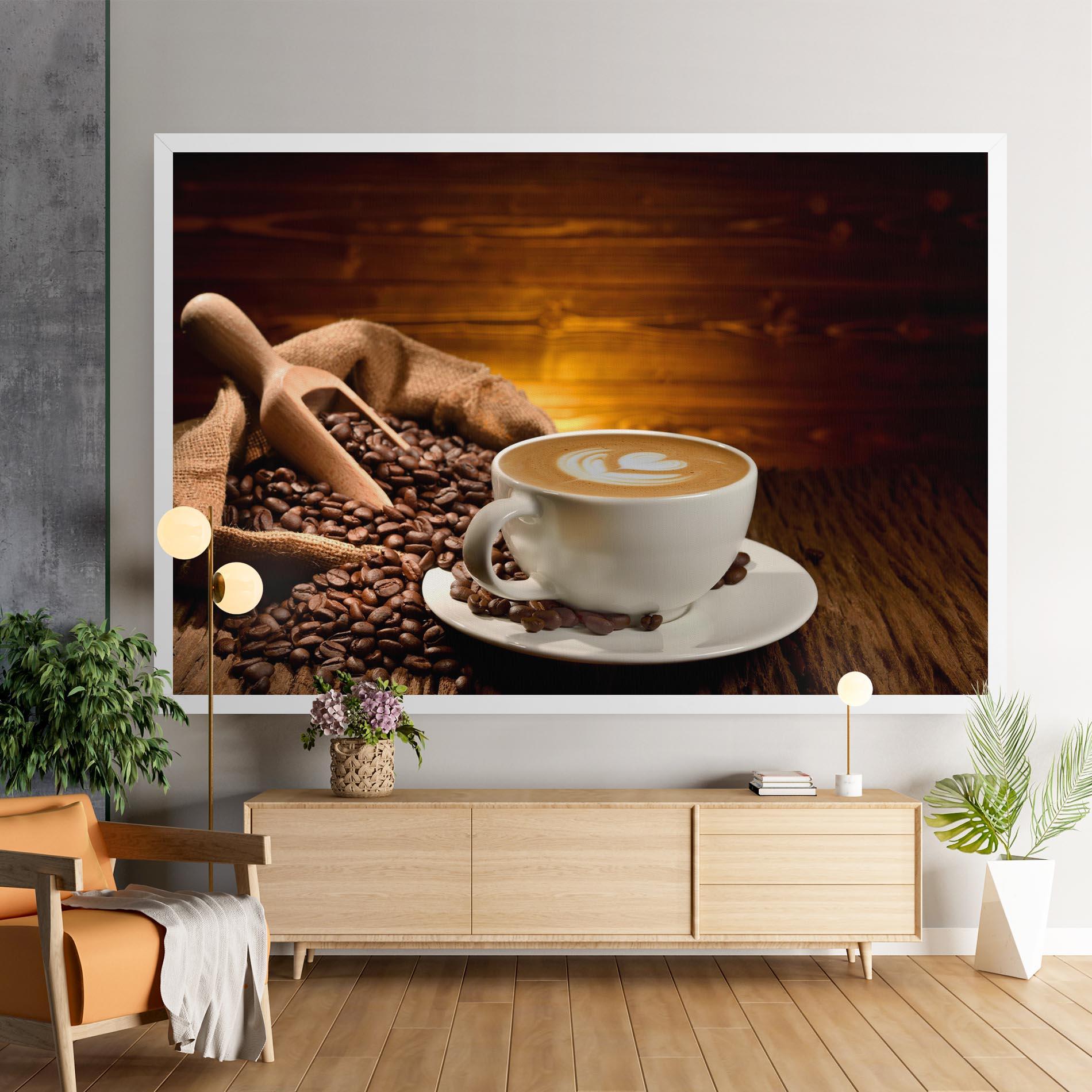 Leinwandbild Latte Coffee mockup 9