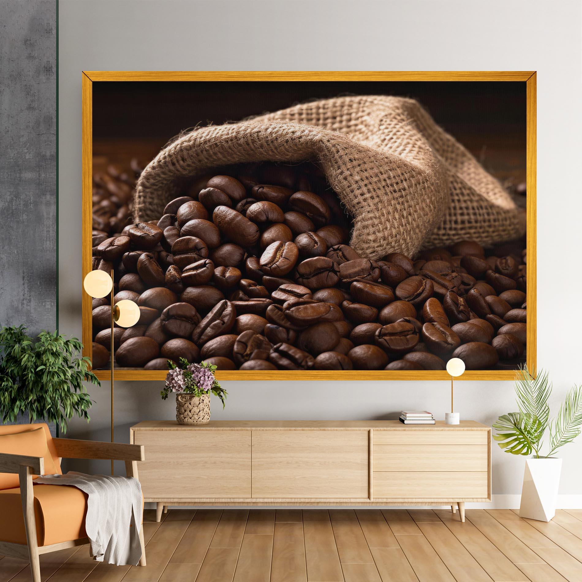 Leinwandbild Bag Of Coffee Beans mockup 9