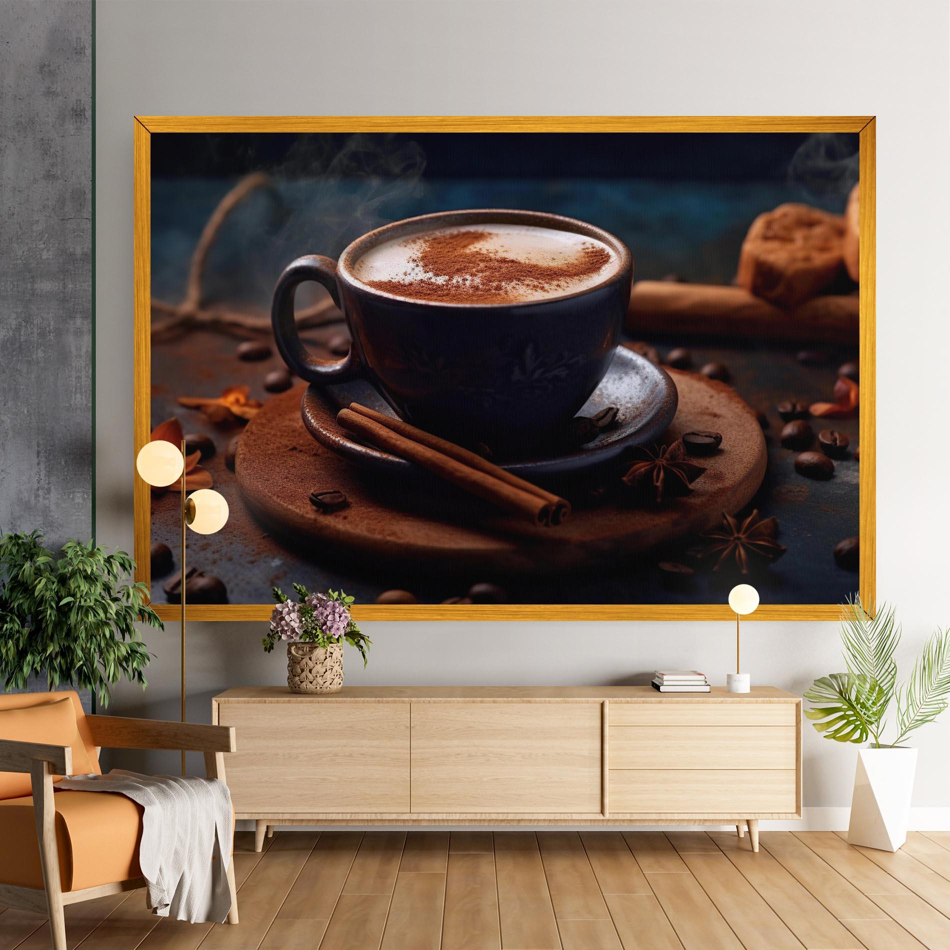 Leinwandbild Cinnamon Coffee Cup mockup 9