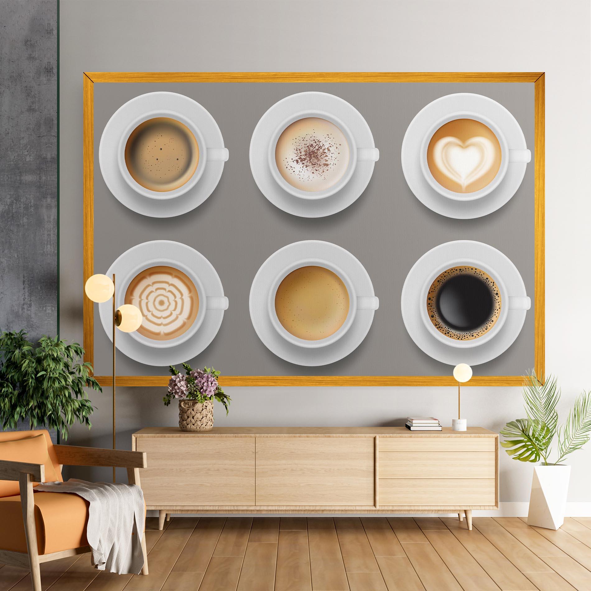 Leinwandbild Coffee Cups Mix mockup 9