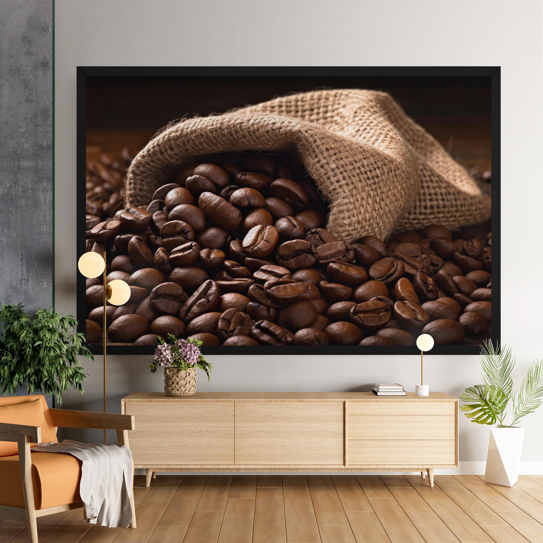Leinwandbild Bag Of Coffee Beans mockup 9