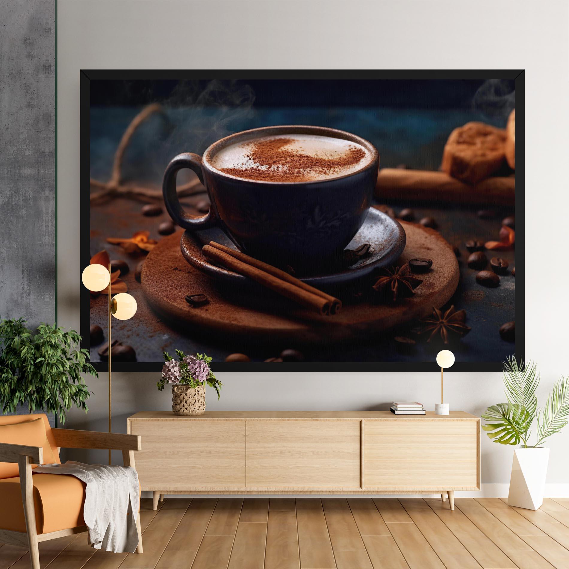 Leinwandbild Cinnamon Coffee Cup mockup 9