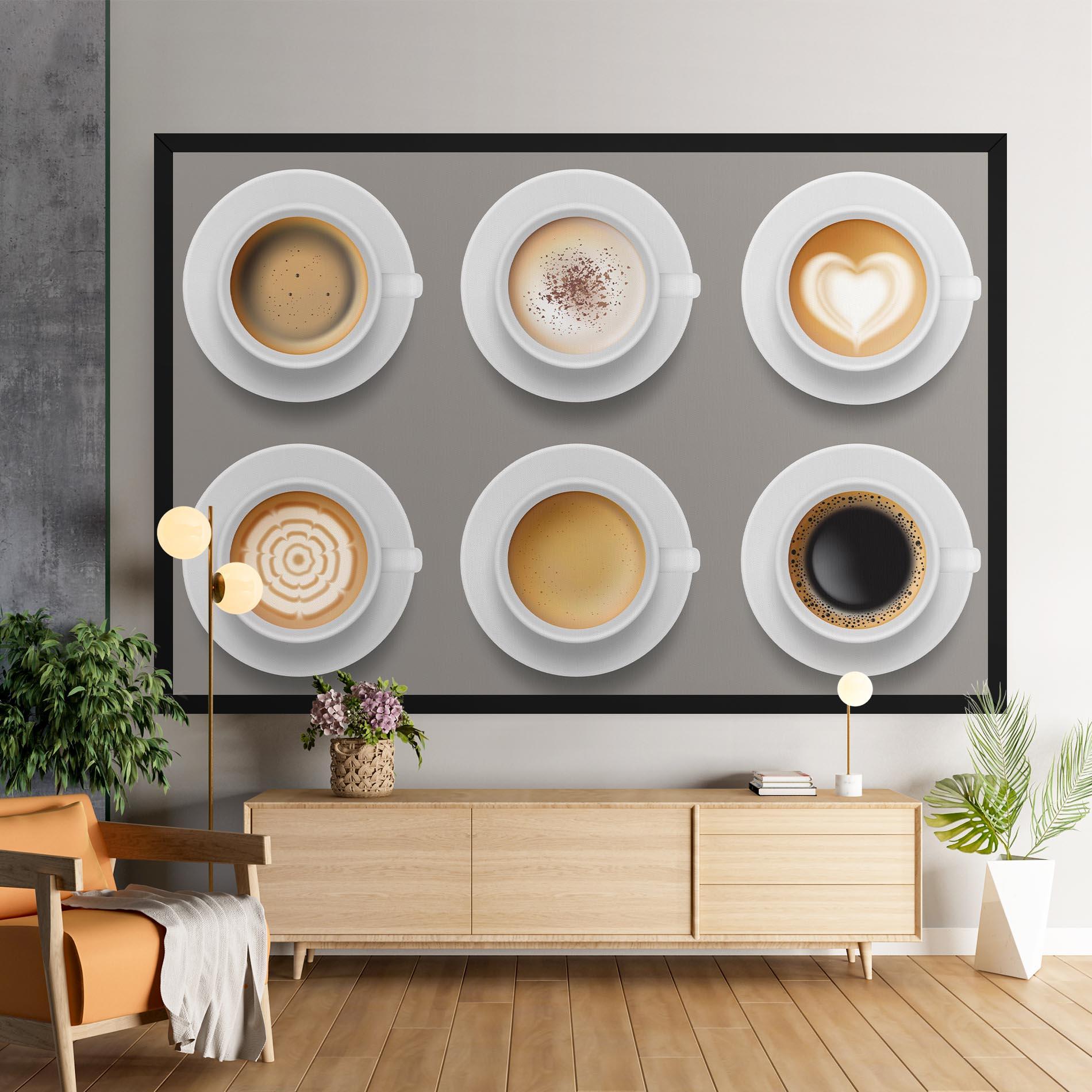Leinwandbild Coffee Cups Mix mockup 9