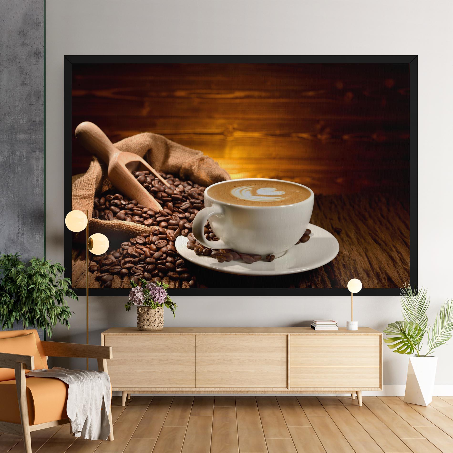 Leinwandbild Latte Coffee mockup 9