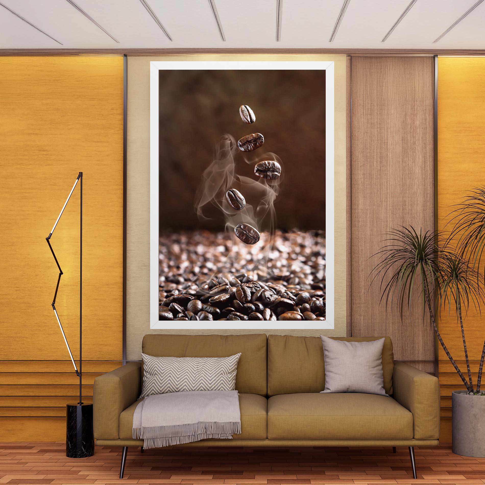Leinwandbild Close Up Falling Beans mockup 9