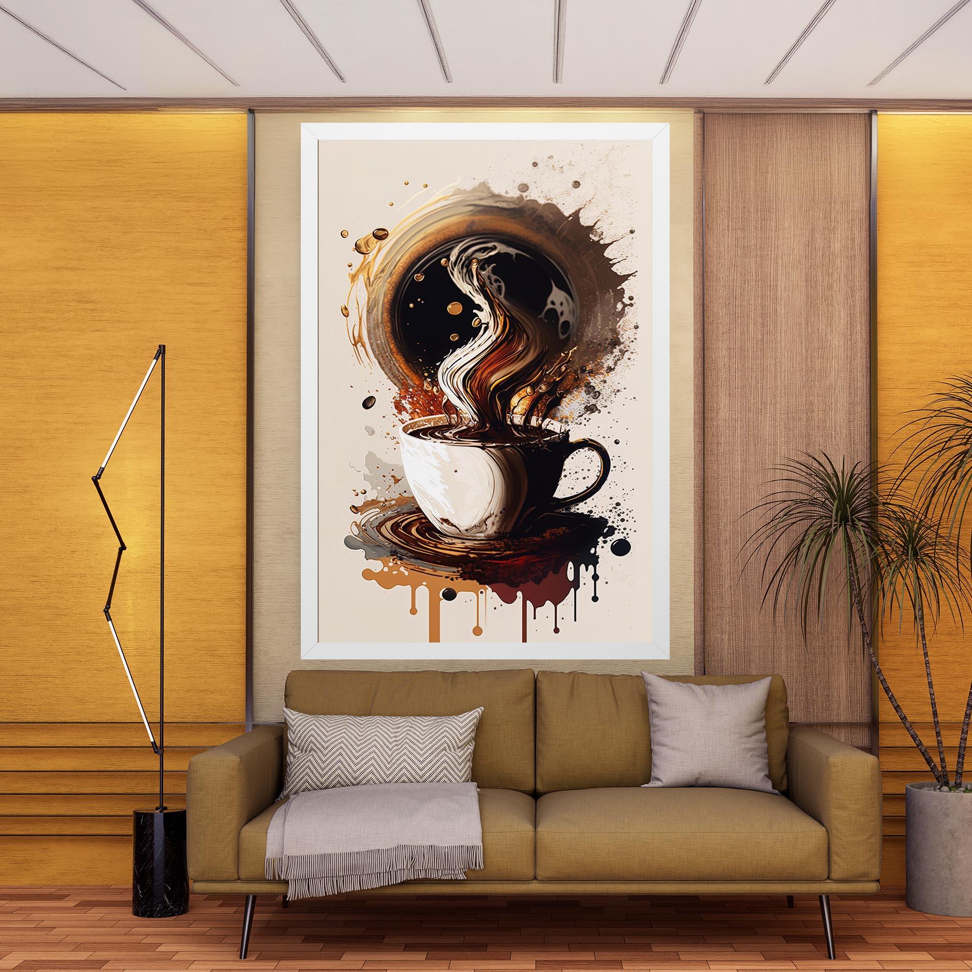 Leinwandbild Coffee Art mockup 9