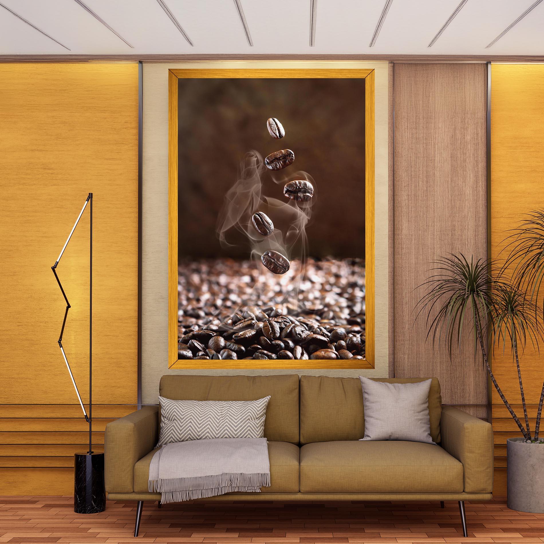Leinwandbild Close Up Falling Beans mockup 9
