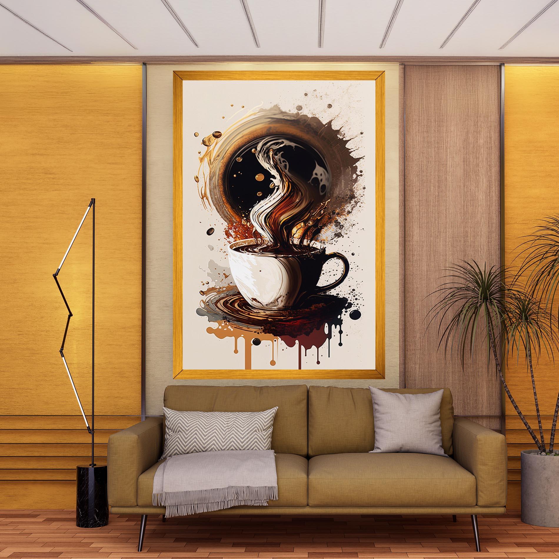 Leinwandbild Coffee Art mockup 9