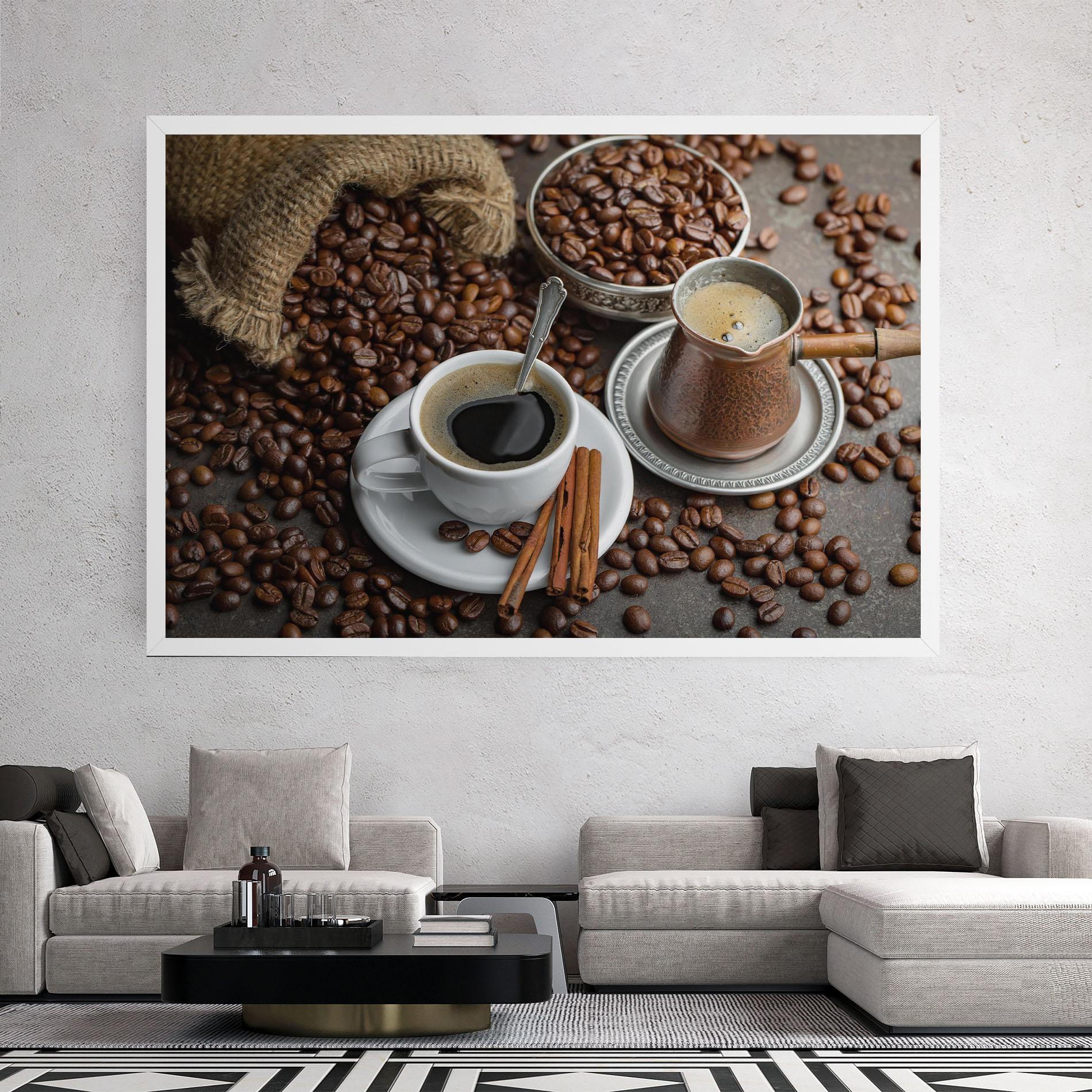 Leinwandbild Black Coffee Bean mockup 2