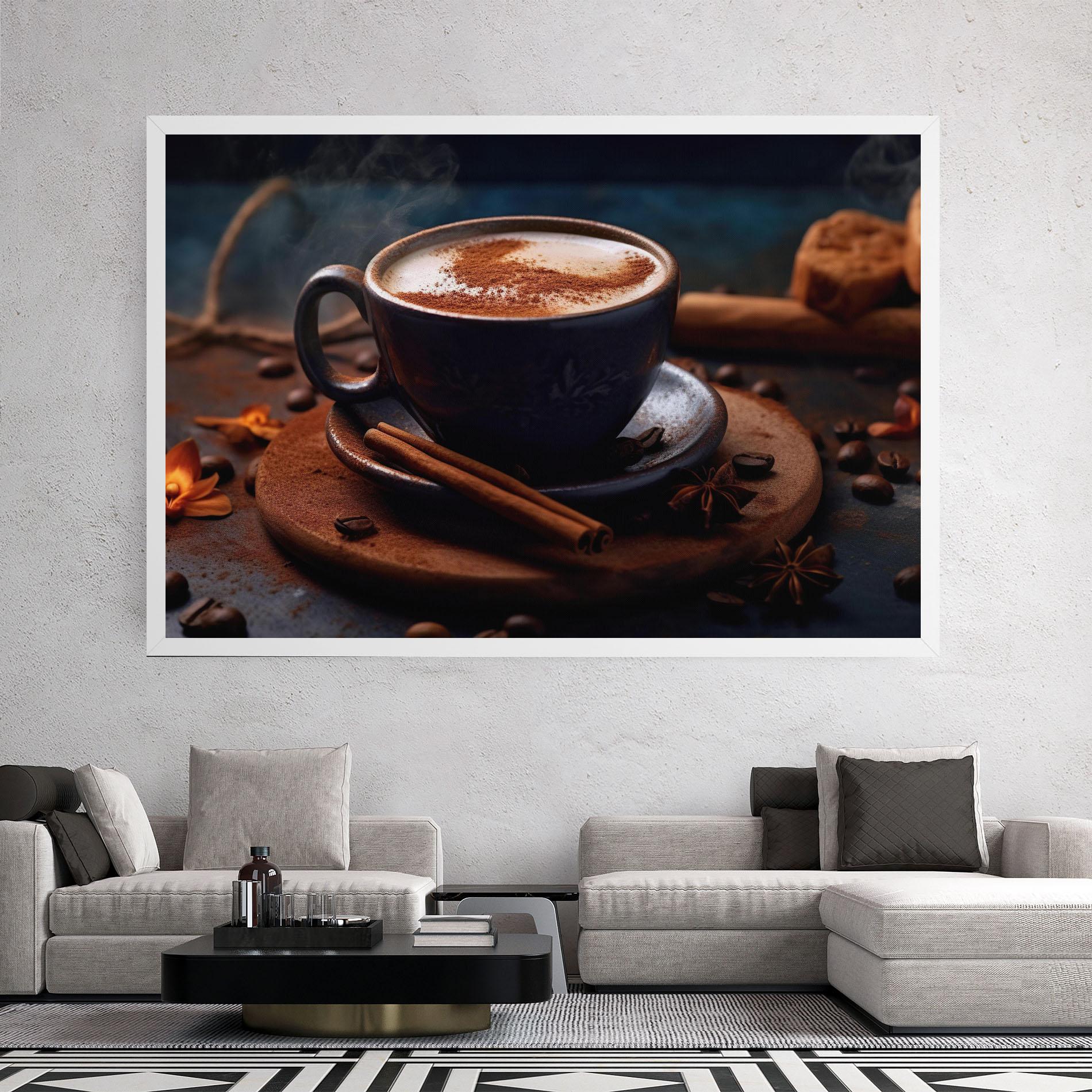 Leinwandbild Cinnamon Coffee Cup mockup 2