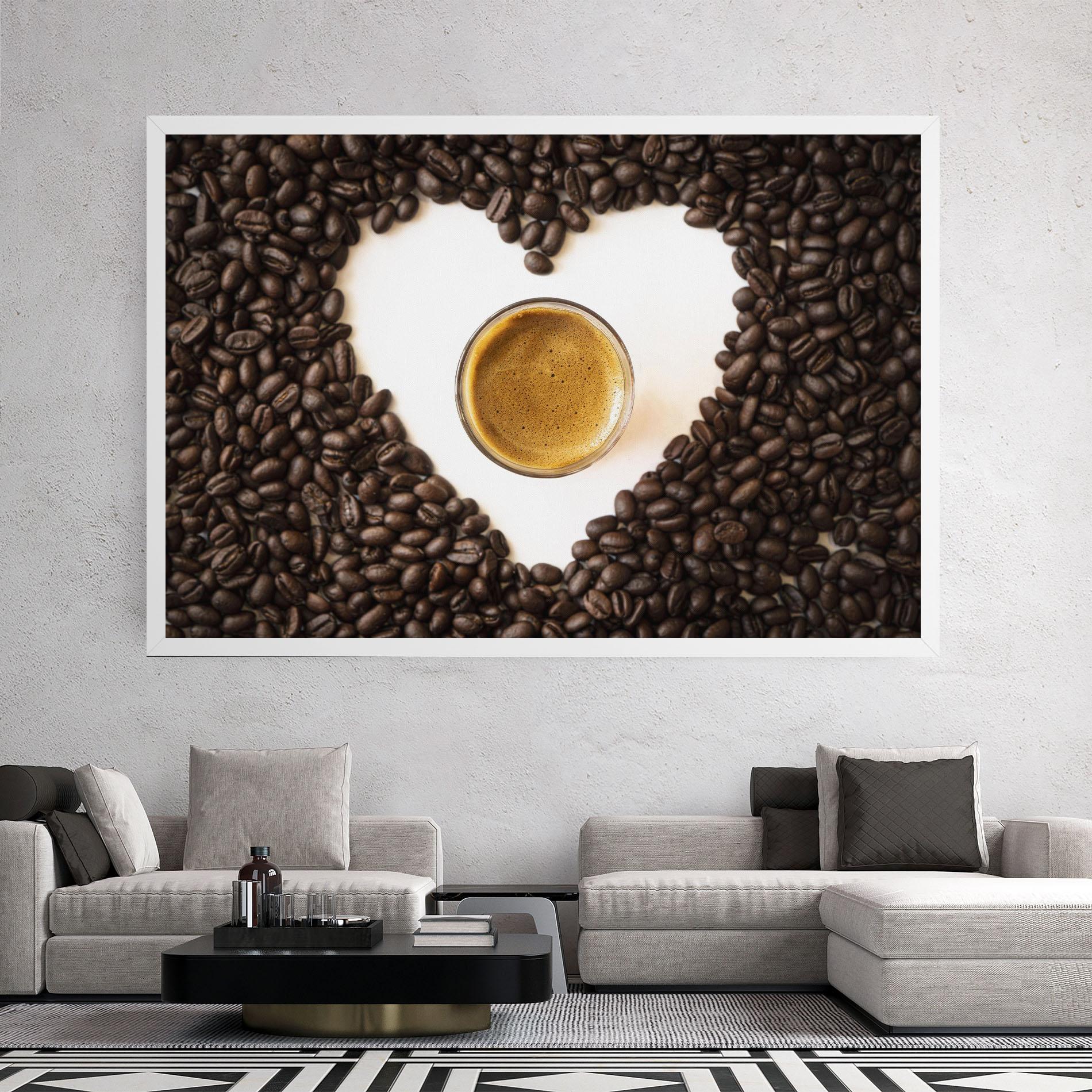 Leinwandbild Coffee Bean Heart mockup 2