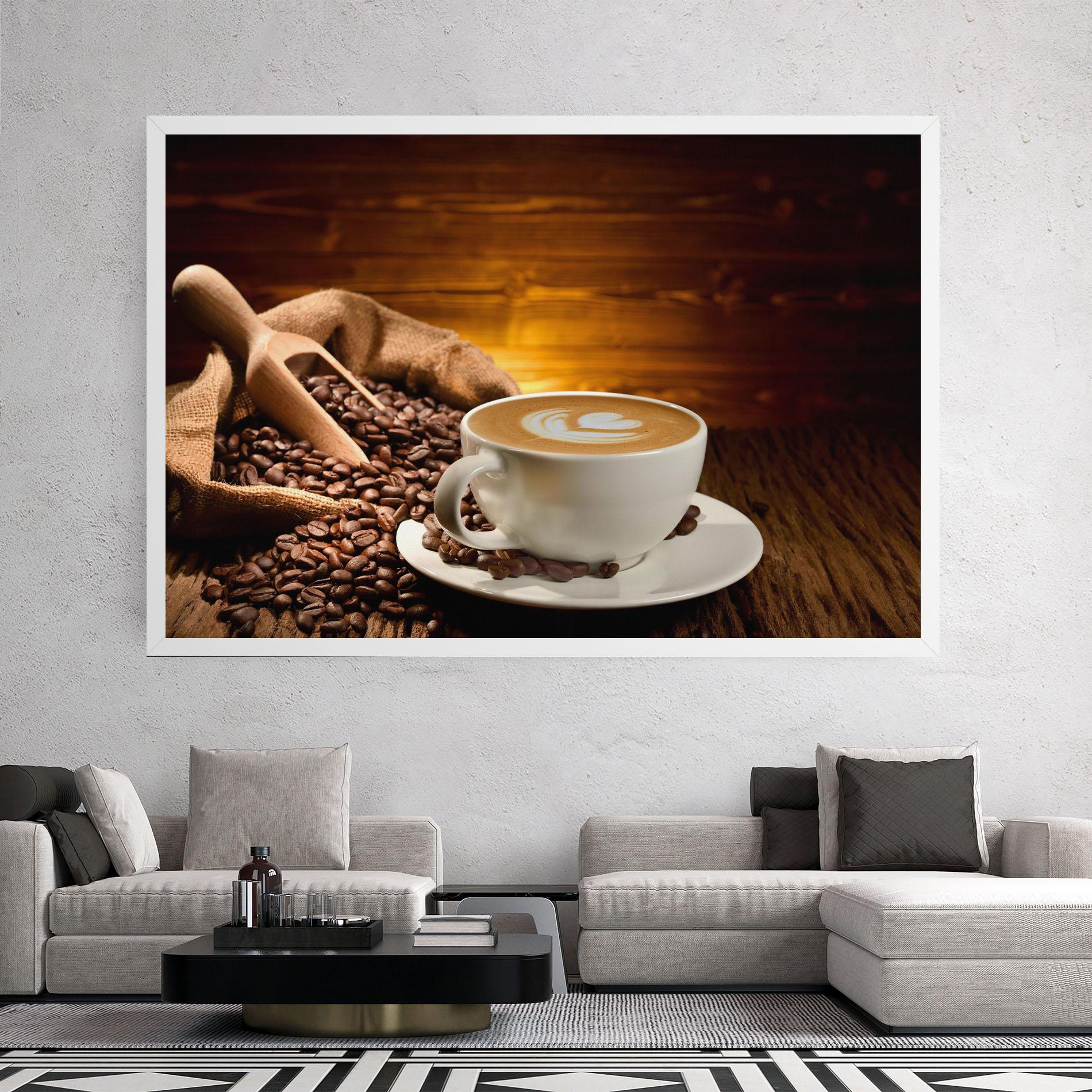 Leinwandbild Latte Coffee mockup 2
