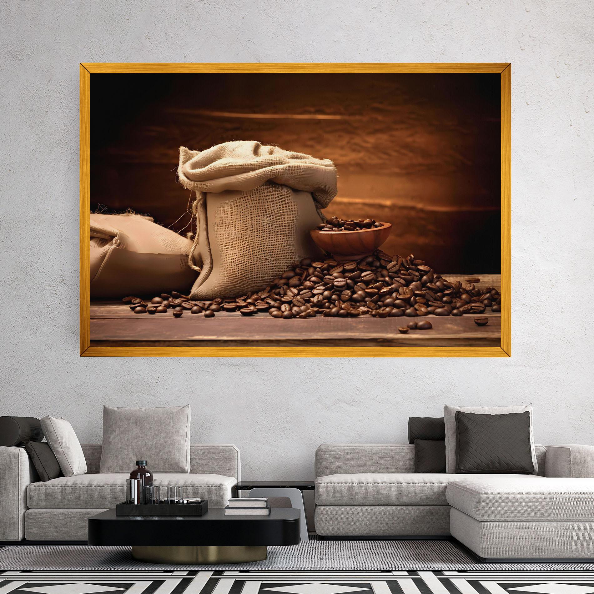 Leinwandbild Big Bag Of Coffee Beans mockup 2
