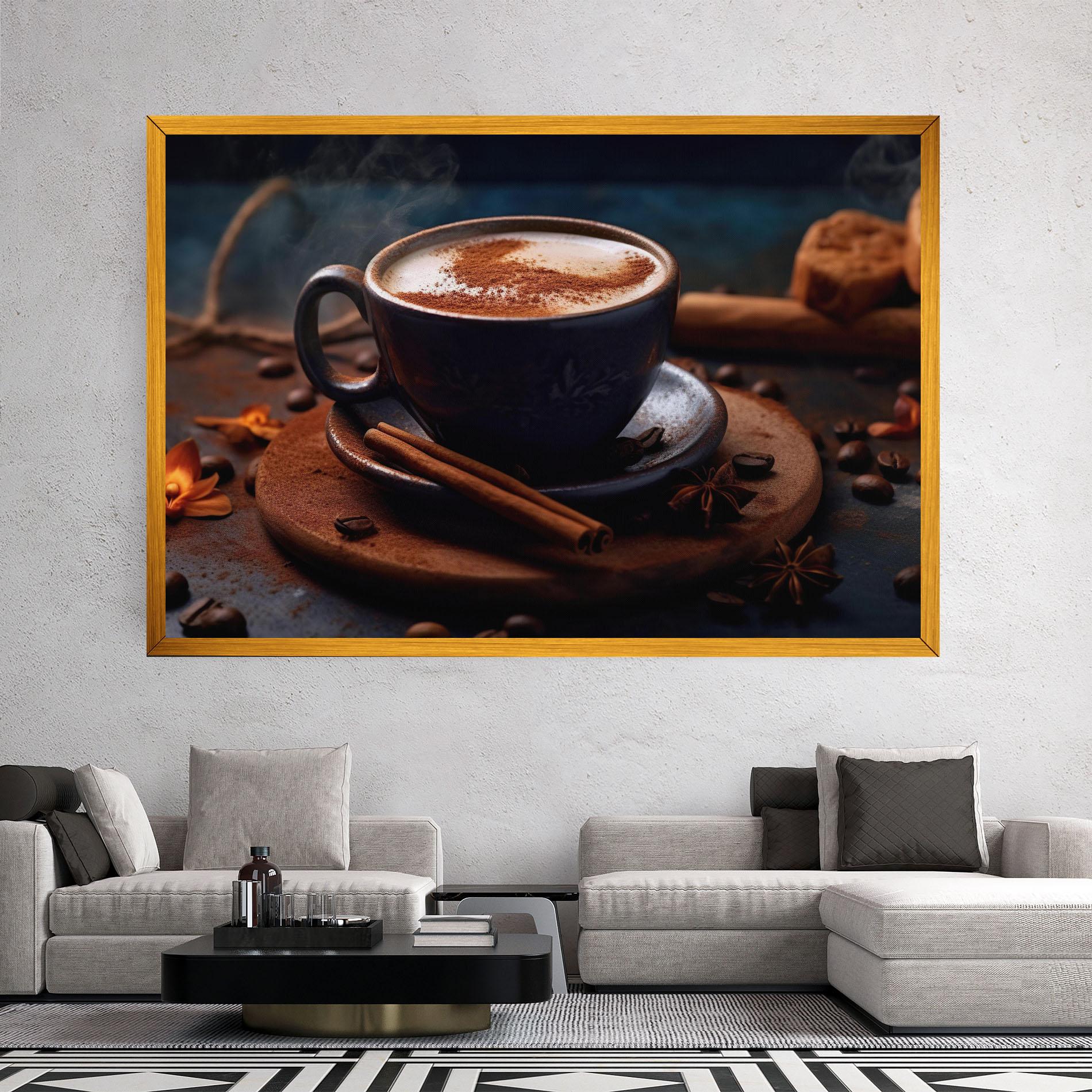Leinwandbild Cinnamon Coffee Cup mockup 2