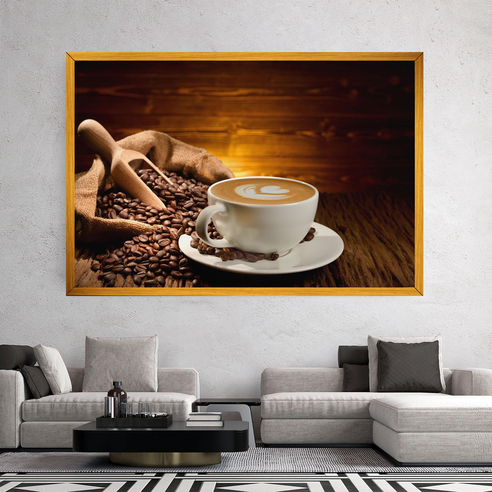 Leinwandbild Latte Coffee mockup 2