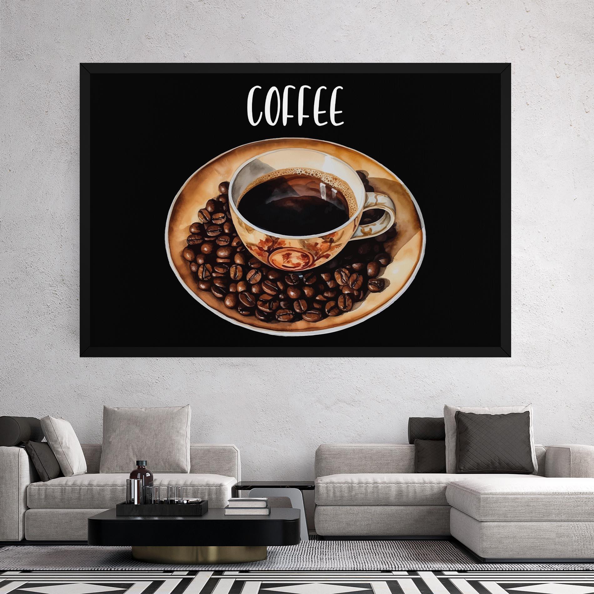Leinwandbild Coffe Art mockup 2