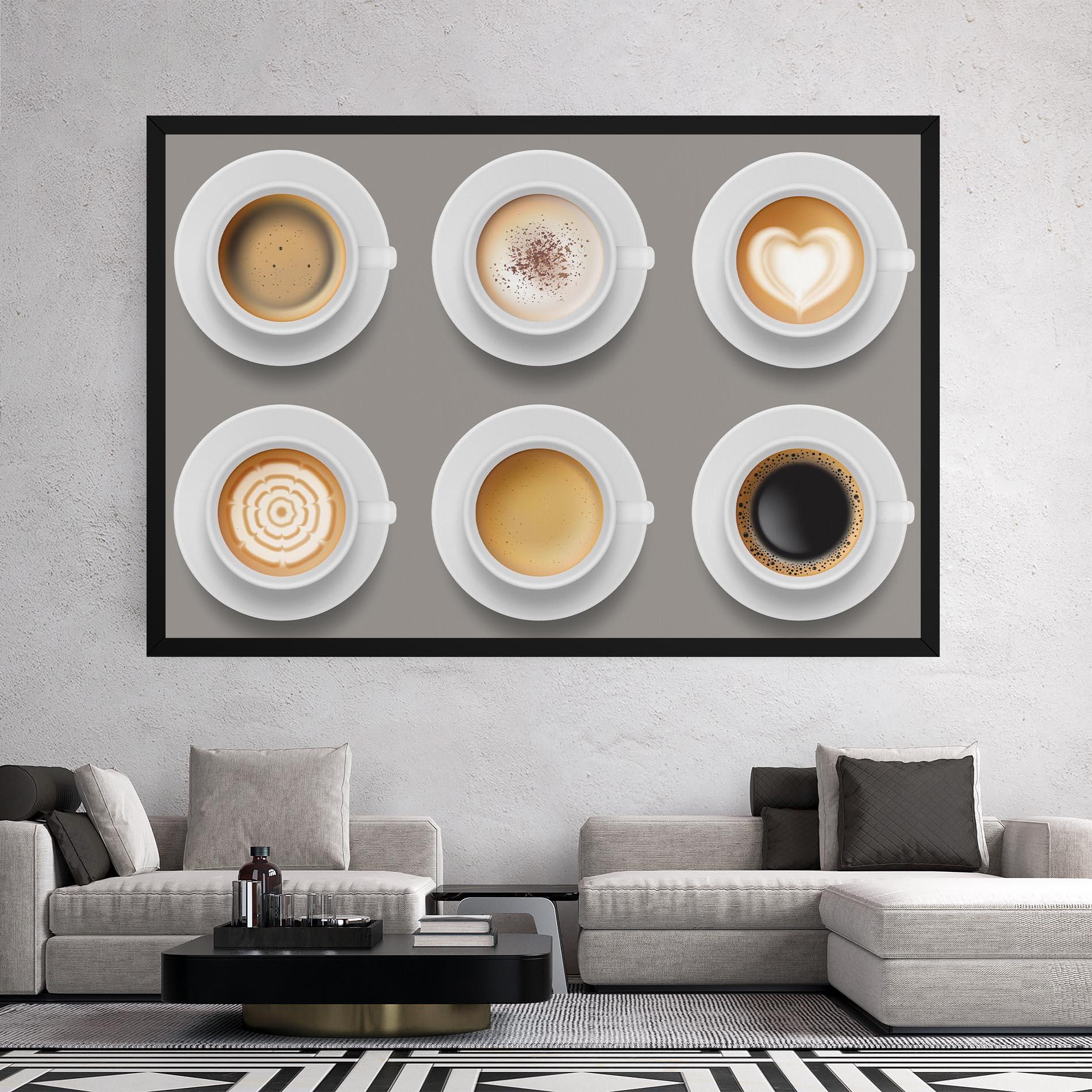 Leinwandbild Coffee Cups Mix mockup 2