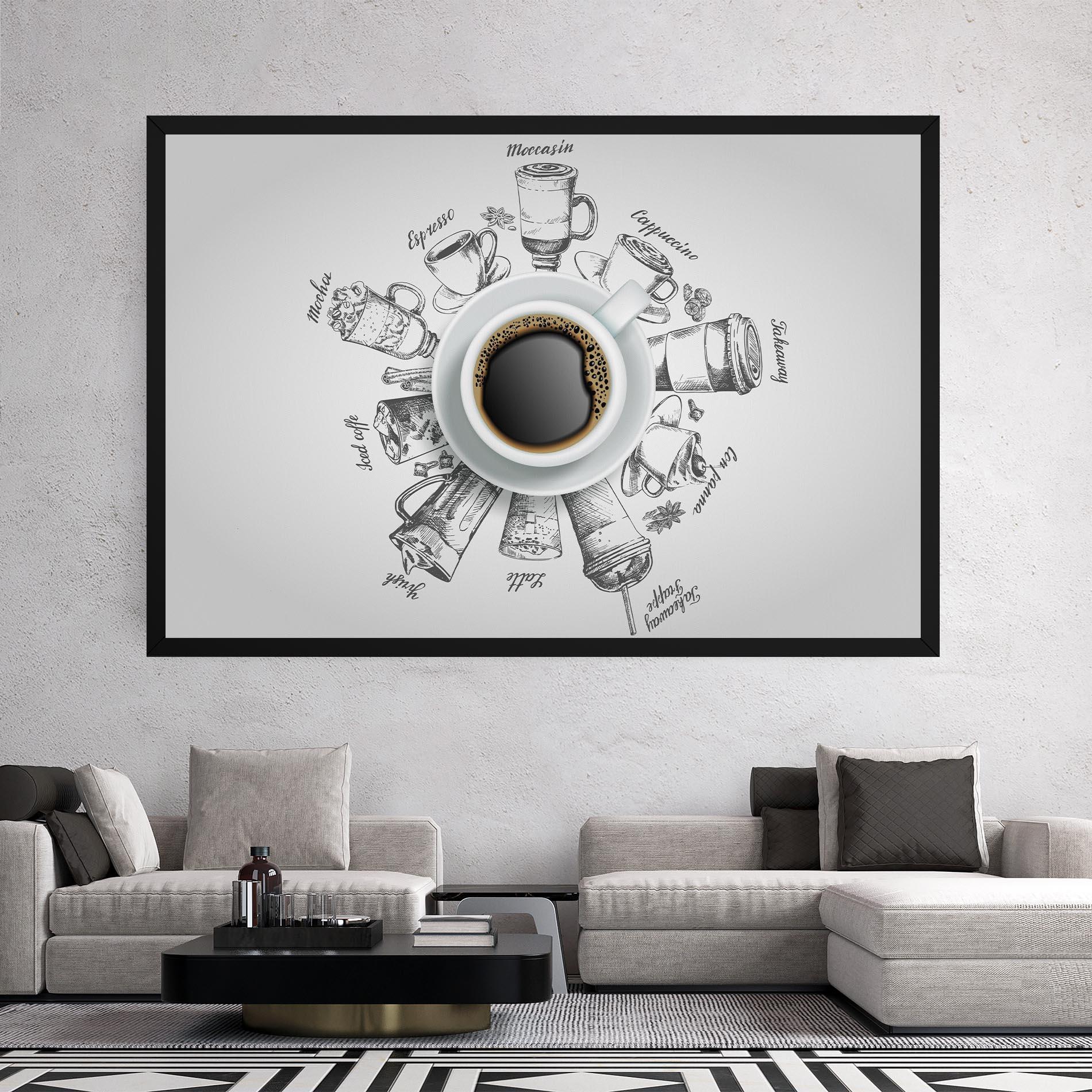 Leinwandbild Coffee List mockup 2