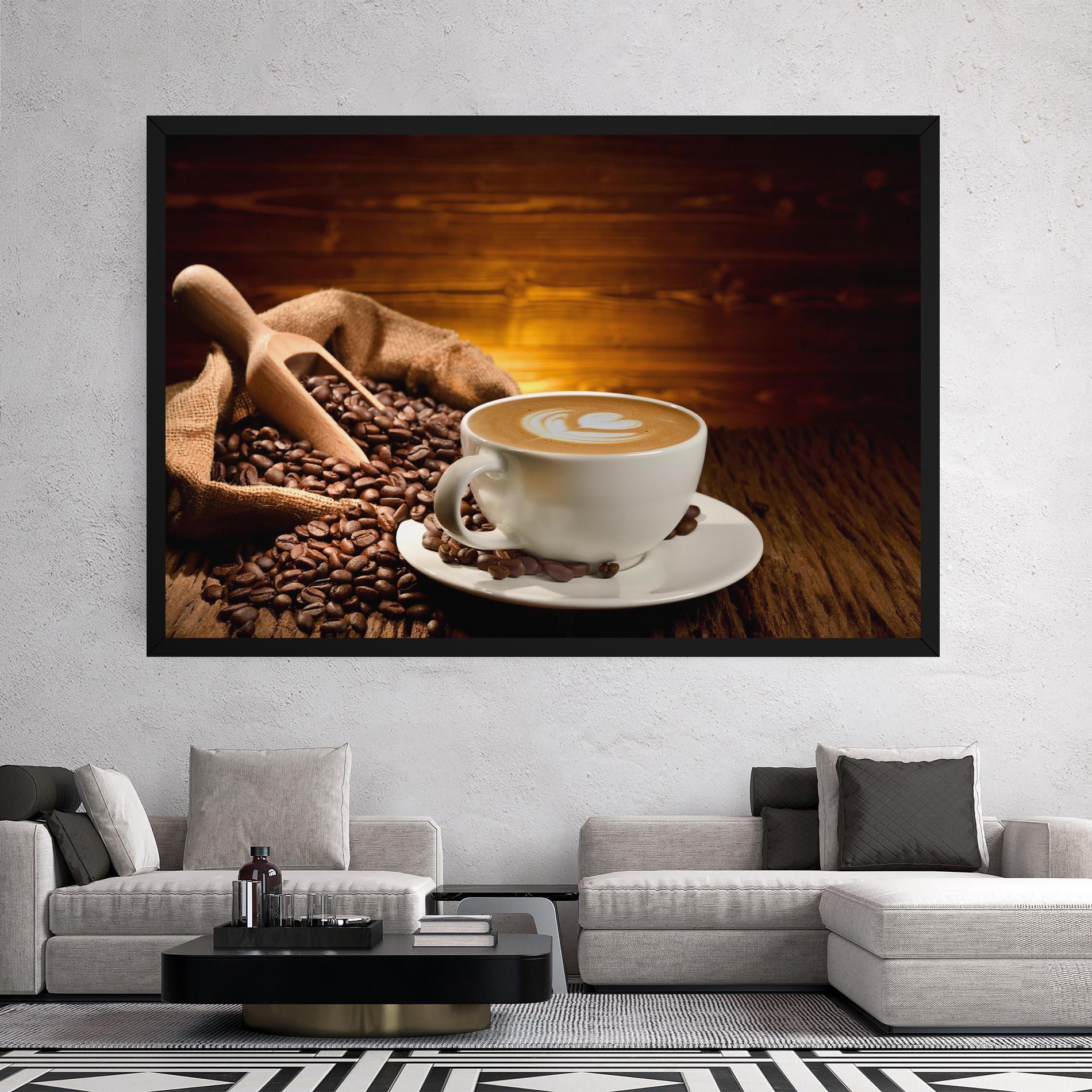 Leinwandbild Latte Coffee mockup 2