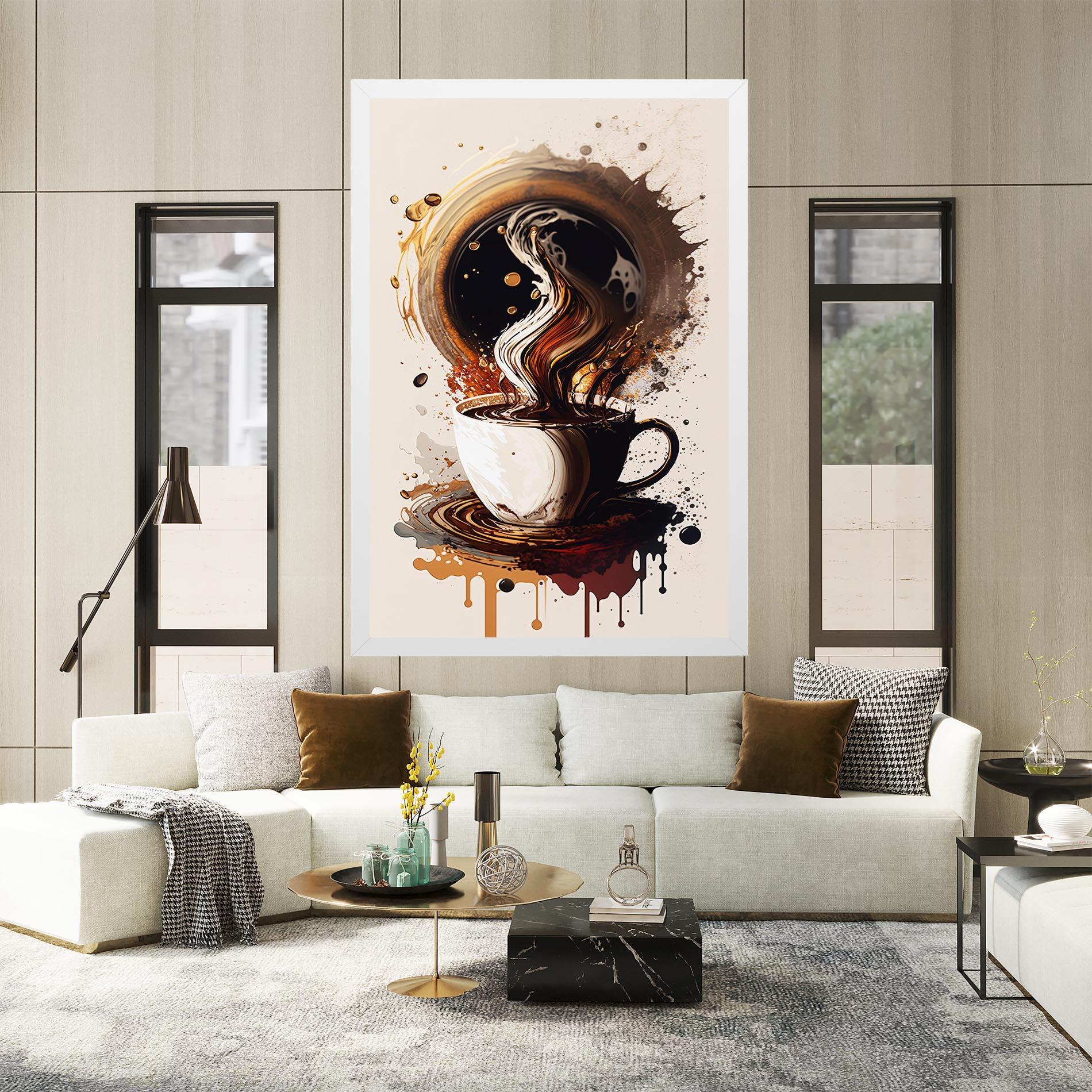 Leinwandbild Coffee Art mockup 2