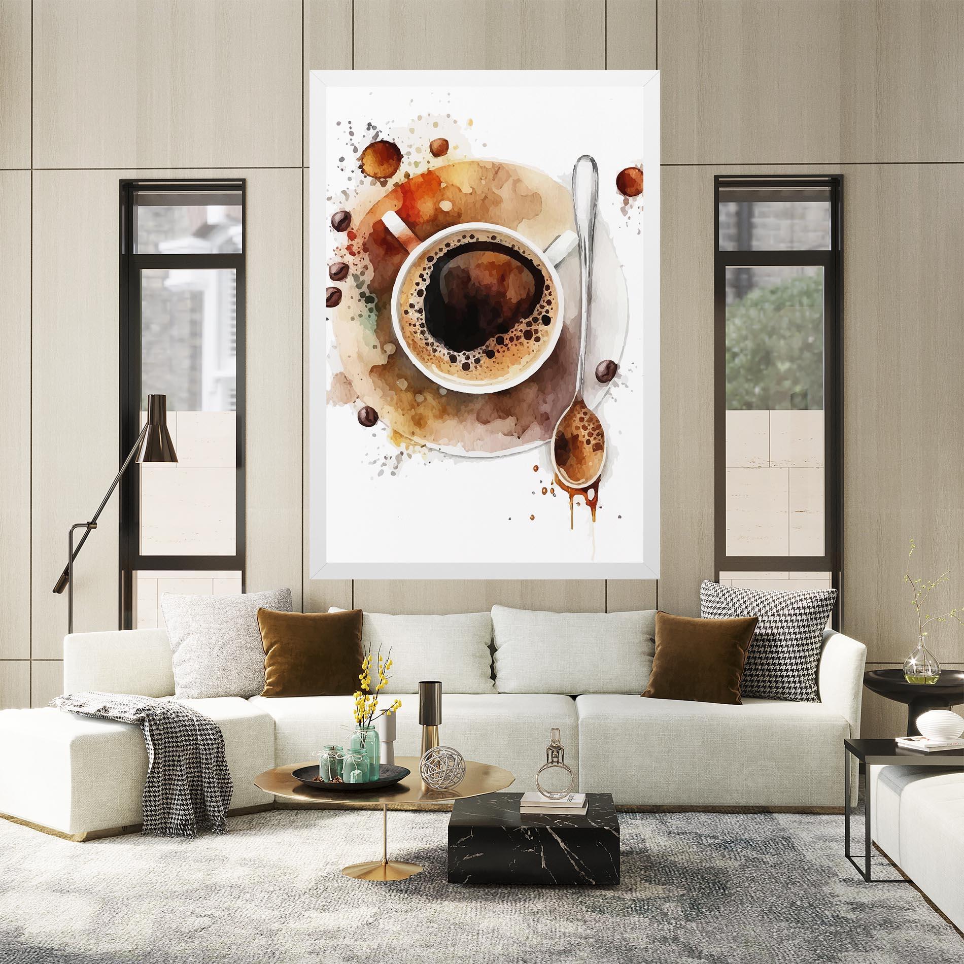 Leinwandbild Coffee Liquid mockup 2
